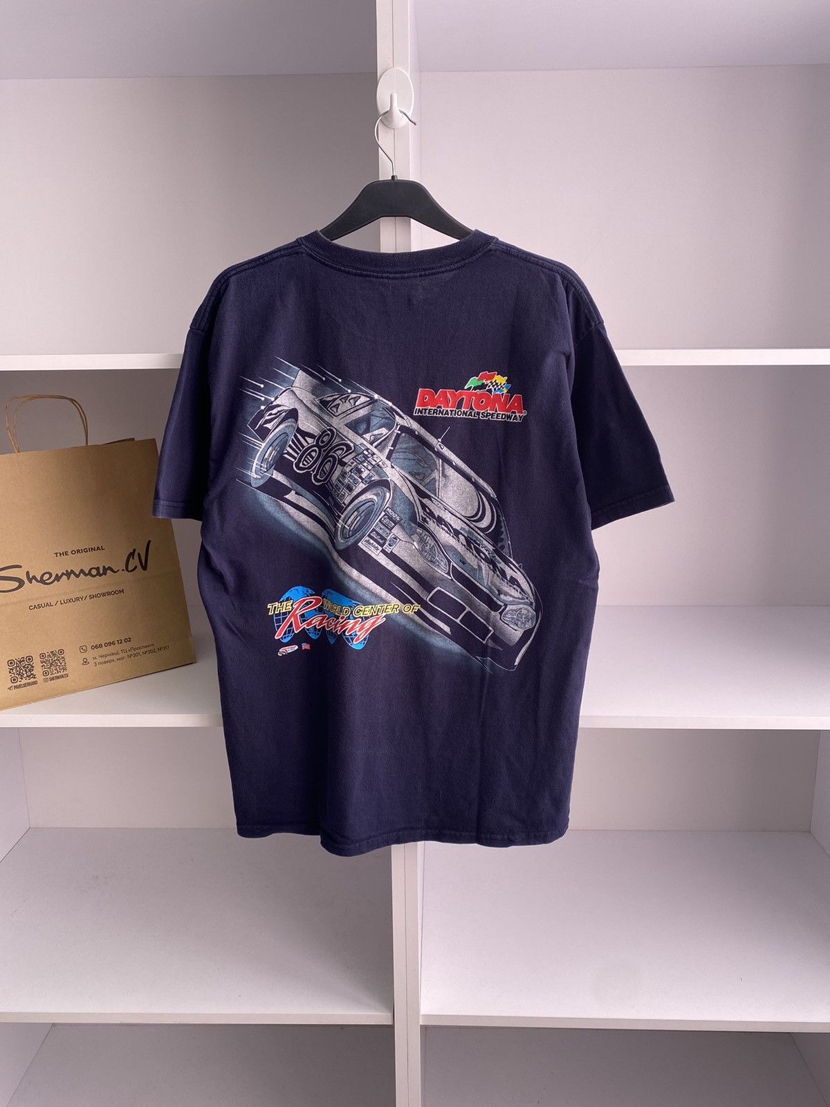 Daytona × Vintage Vintage Daytona Overprinted racing tee Size US L / EU 52-54 / 3 - 9 Thumbnail