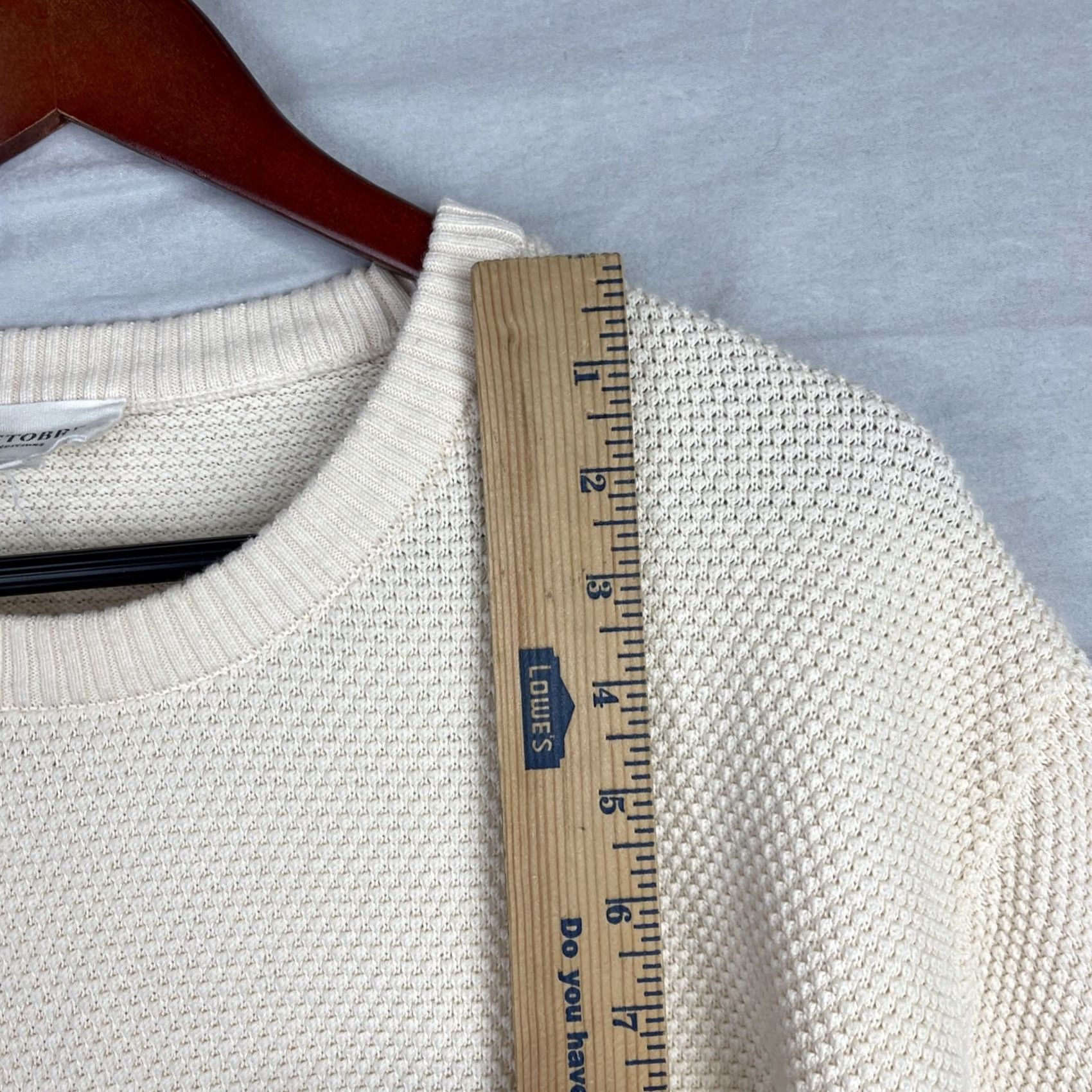 Vintage Octobre Editions Sweater Mens 3XL Beige Chuck Honeycomb Waffle Knit Sweatshirt Š Size US XXL / EU 58 / 5 - 7 Thumbnail
