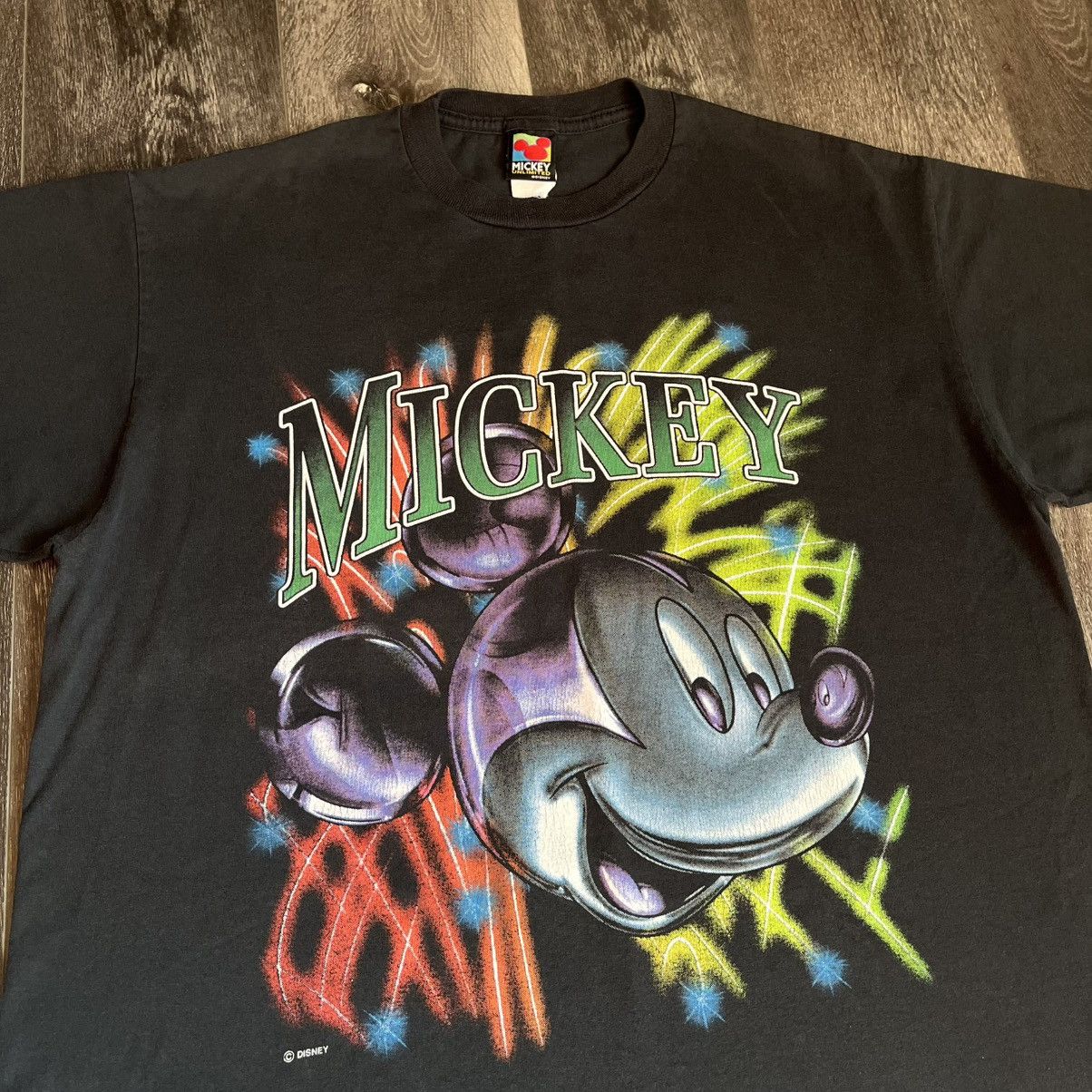Mickey Unlimited Vintage 90s Mickey Mouse Unlimited Fireworks Graphic T Dhirt Size US XL / EU 56 / 4 - 1 Thumbnail