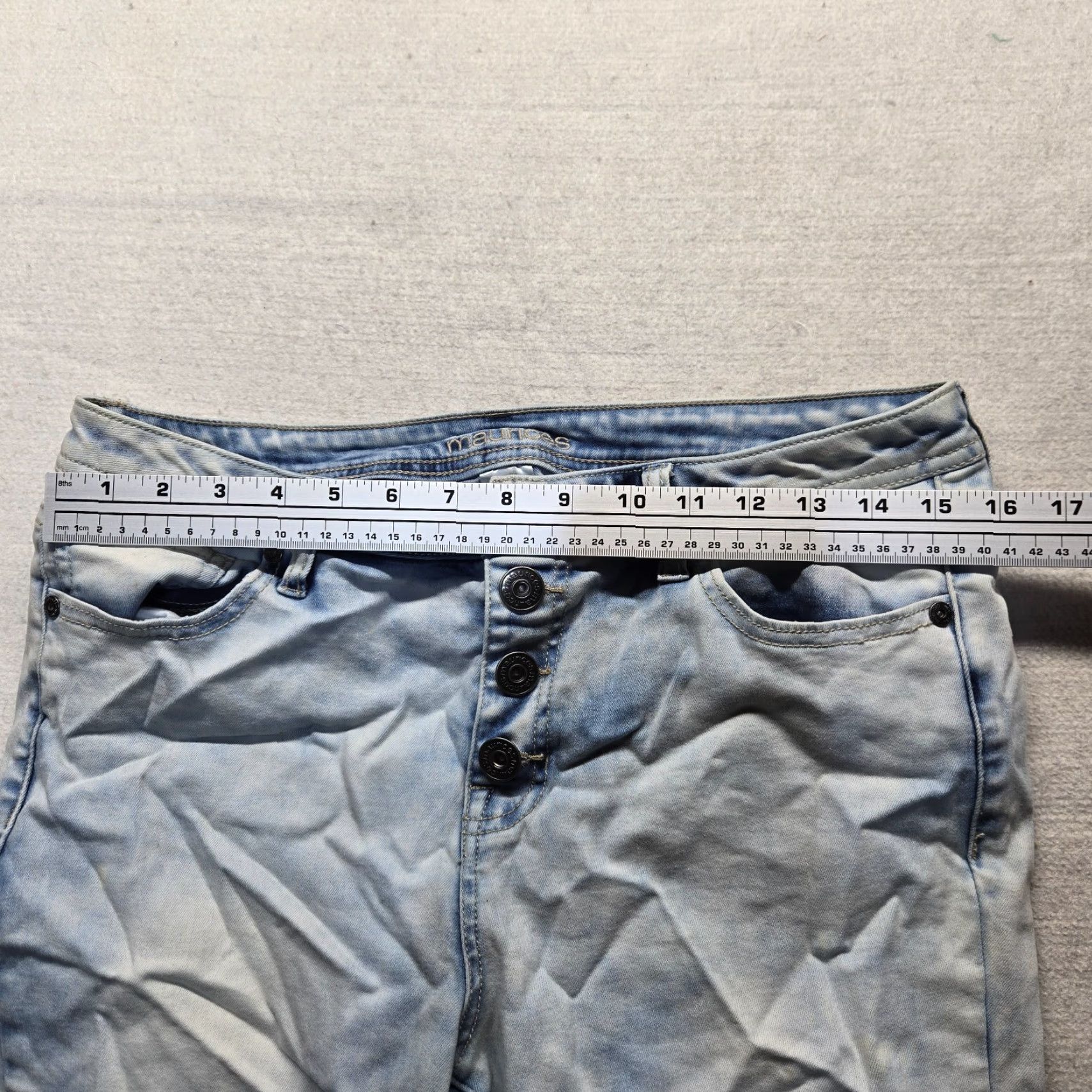Vintage VINTAGE Maurices Jeans Cropped Light Wash Denim Pants Women's Size 11 Pockets Size 32" / US 10 / IT 46 - 5 Thumbnail