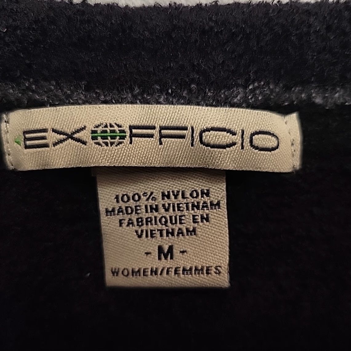 ExOfficio VINTAGE ExOfficio Sweater Womens M Black Stripe V Neck Nylon Travel Knit Soft Outdoor Size M / US 6-8 / IT 42-44 - 3 Thumbnail