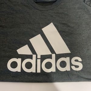 Adidas Adidas Heather Grey T-Shirt Size US XL / EU 56 / 4 - 2 Thumbnail