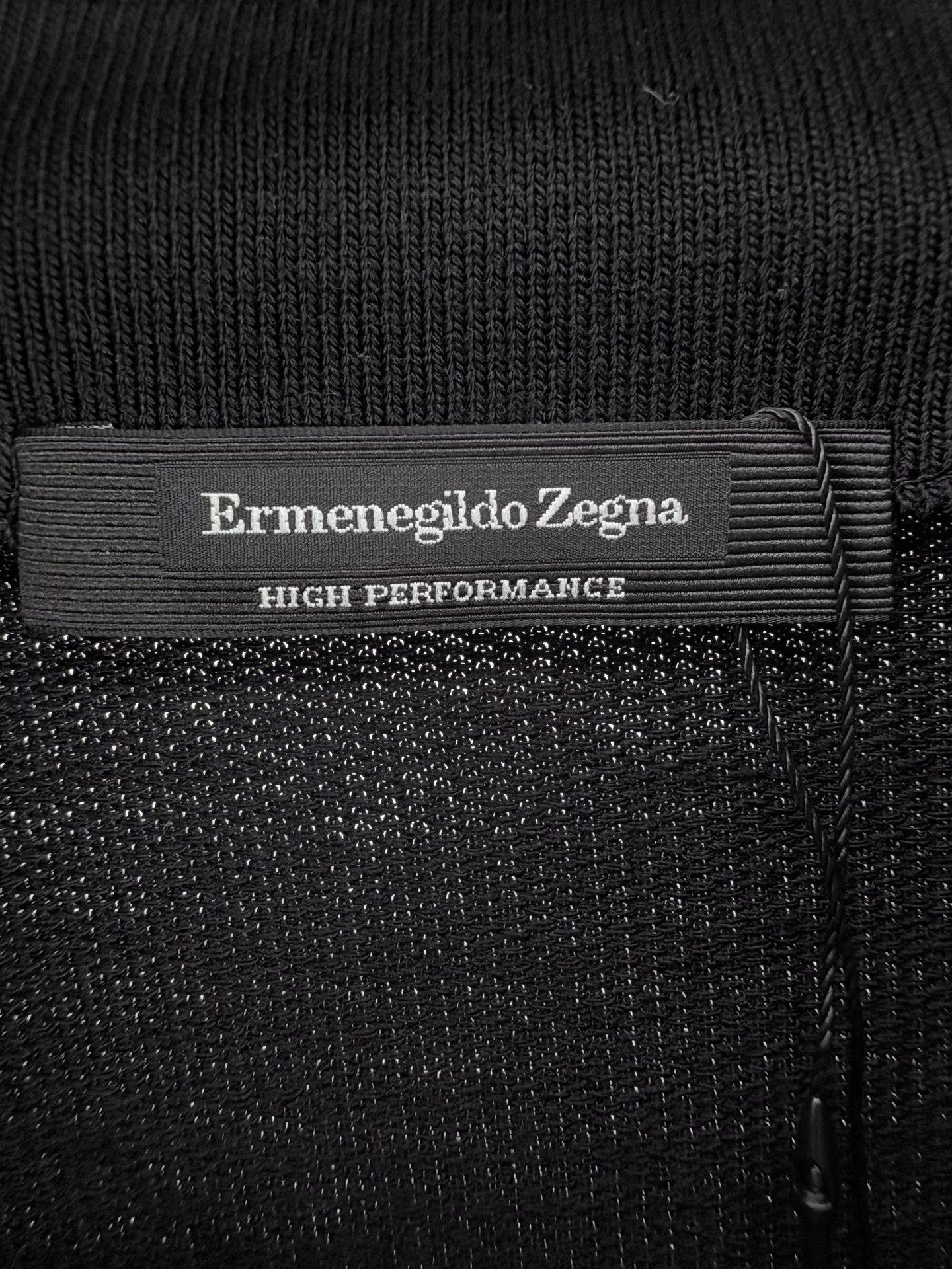 Ermenegildo Zegna ZEGNA Wool Knitted Zip-Up Stand Collar Jacket Size US L / EU 52-54 / 3 - 3 Thumbnail