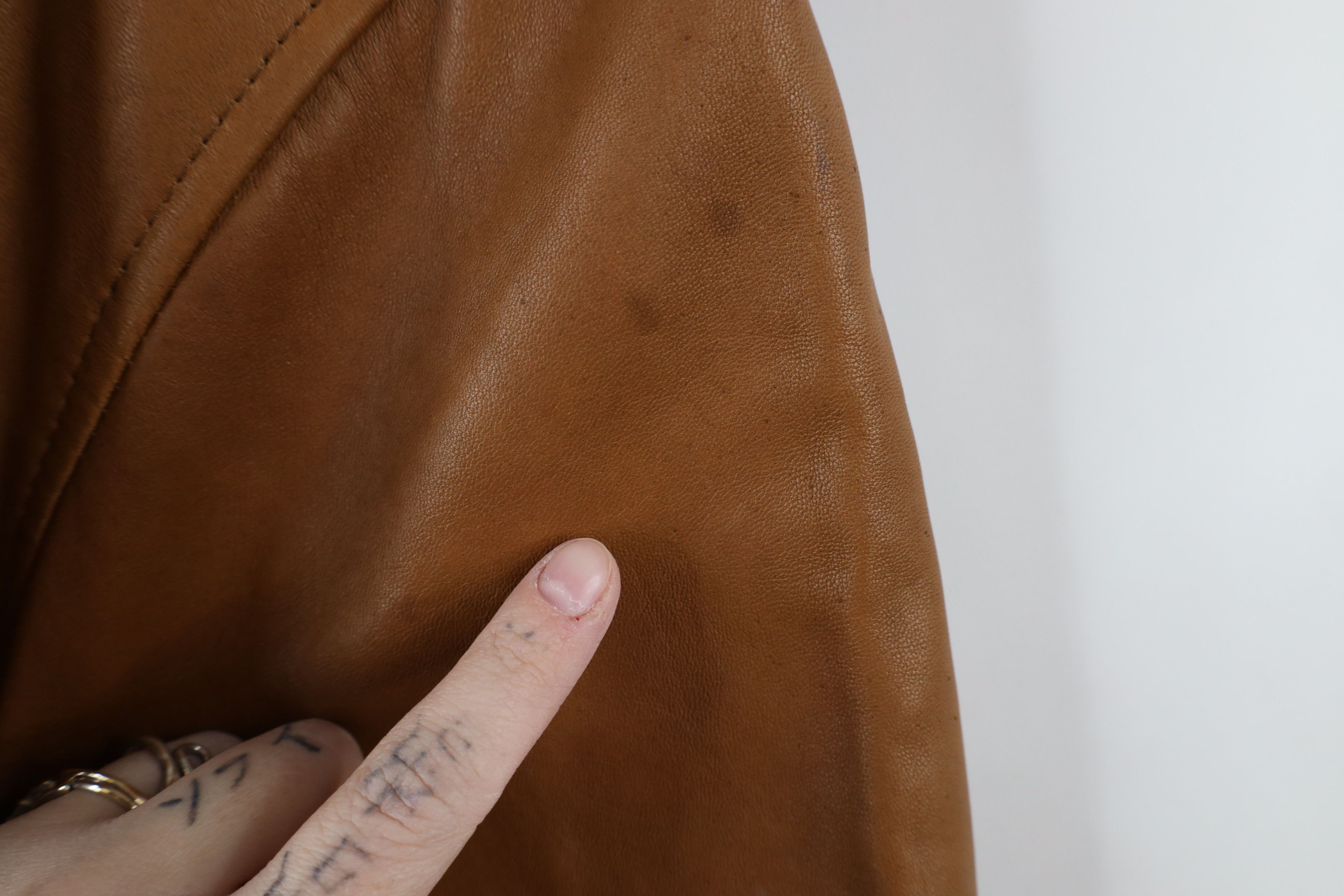 Vintage Deadstock Vintage 90s Streetwear Leather Jacket Brown Size US L / EU 52-54 / 3 - 6 Thumbnail