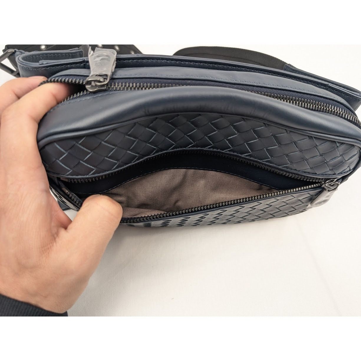 Bottega Veneta o1rshd1 / Intrecciato Ribbon Belt Bag in Dark Blue Size ONE SIZE - 7 Thumbnail