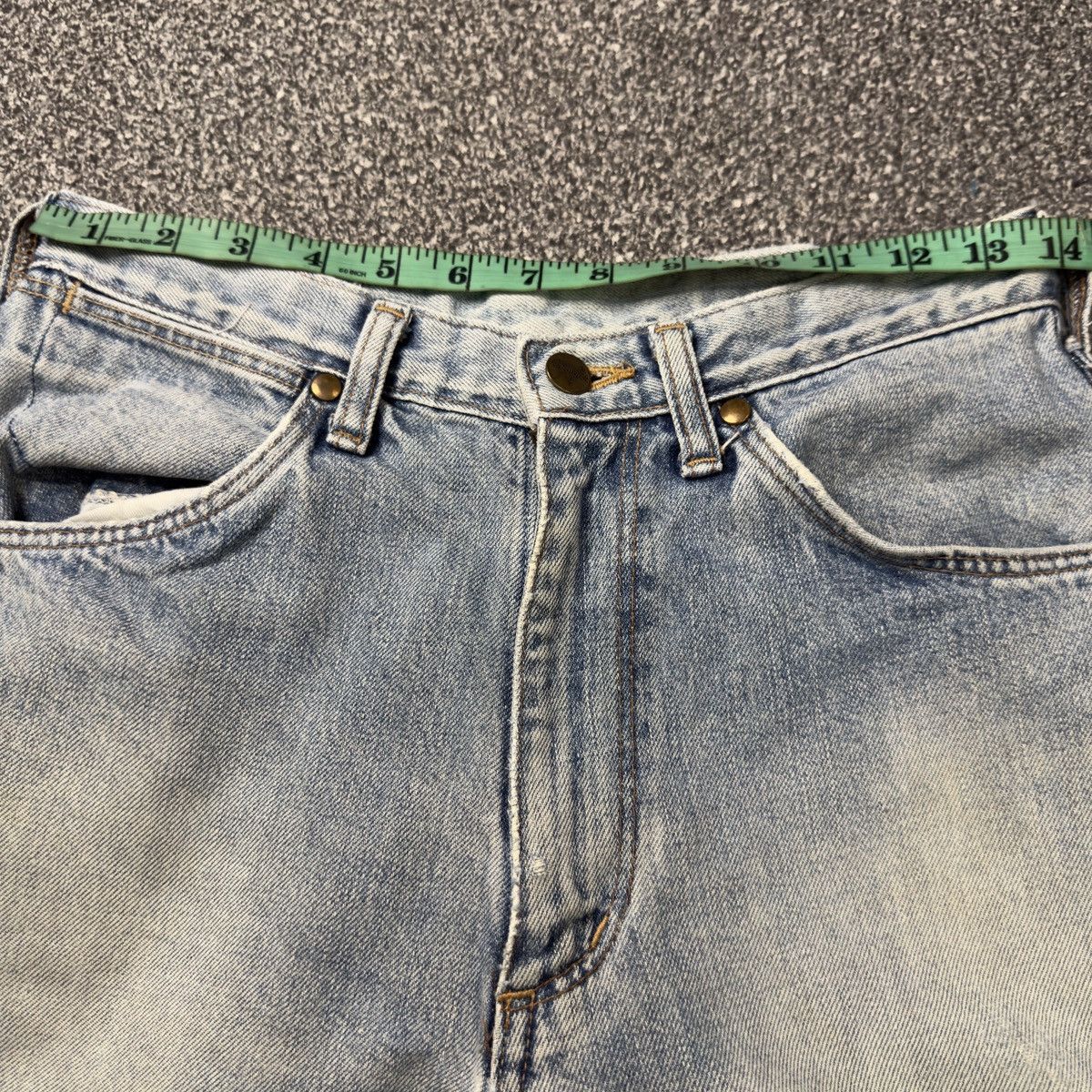 Denim & Co. Vintage 80s Selvedge Japanese Denim Wrangler Faded Wide Leg Size 28" / US 6 / IT 42 - 16 Thumbnail