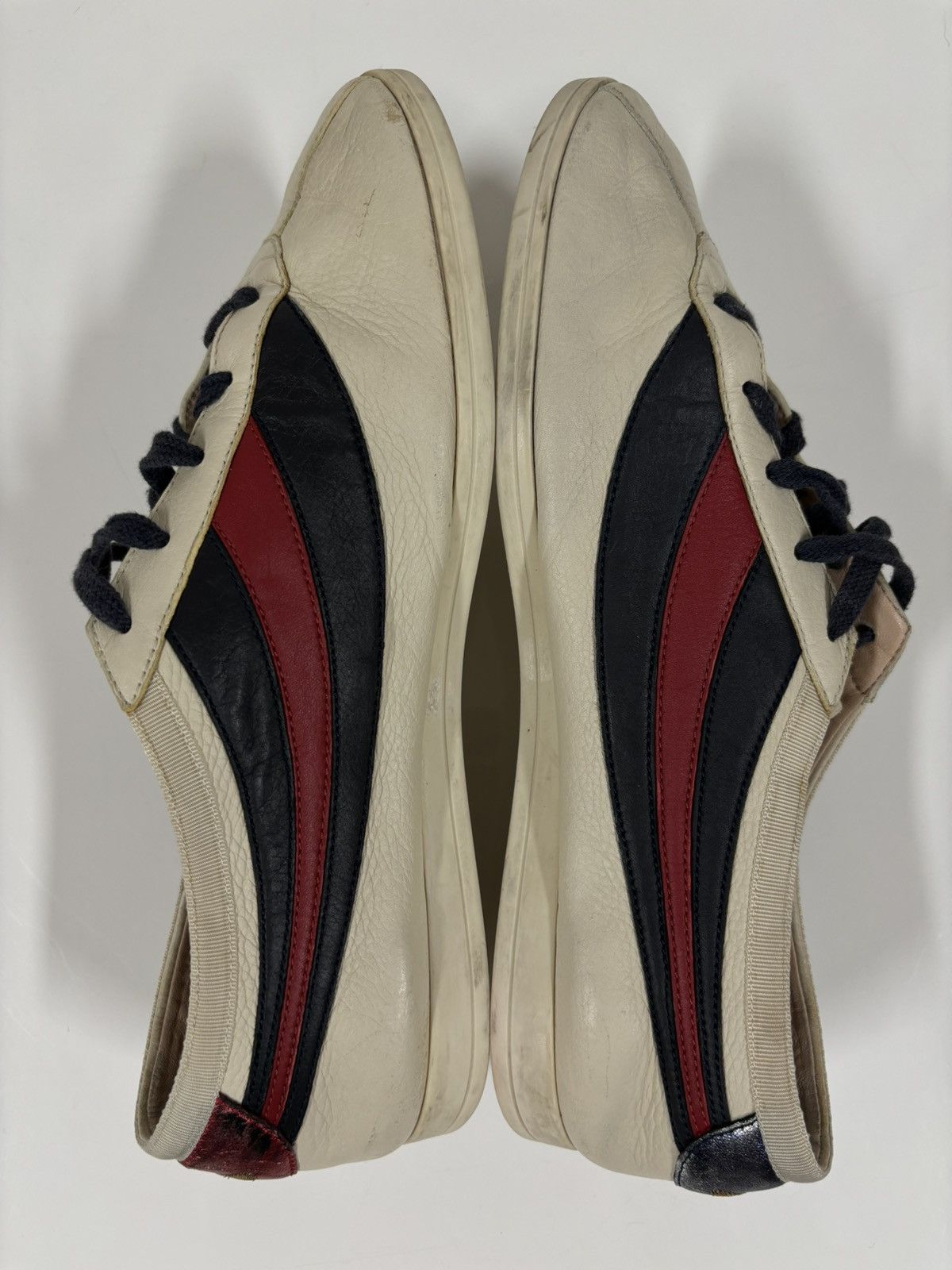 Designer × Gucci × Paolo Gucci FALACER Web Hebron Leather Stripe Low-Top Sneakers Trainers Size US 7.5 / EU 40-41 - 5 Thumbnail