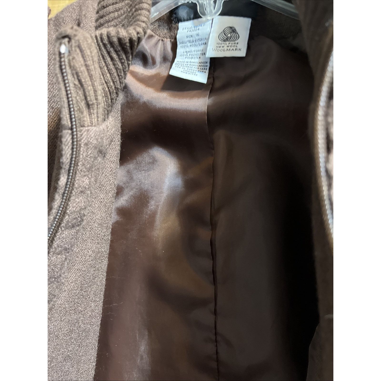 Other Sag Harbor 100% Wool Jacket Womens Size 16 Large Brown VTG Size XXL / US 16-18 / IT 52-54 - 7 Thumbnail