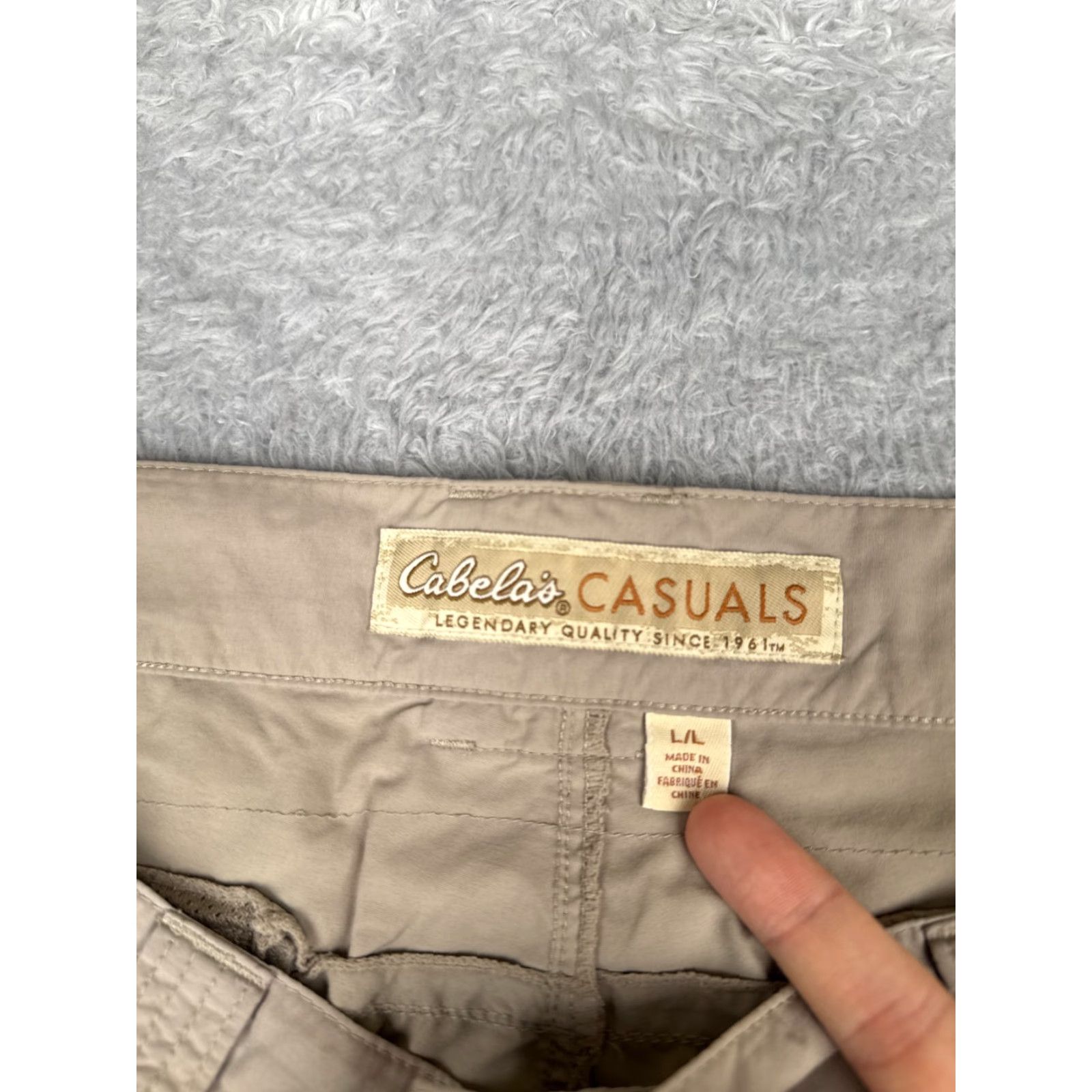 Vintage Cabela's Women's Cargo Shorts Large Beige Nylon Casual Hiking Camp Travel 36x9 Size 36" / US 14 / IT 50 - 7 Thumbnail