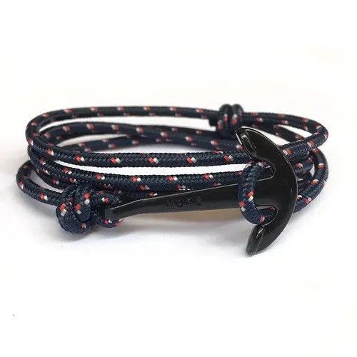 Jewelry Anchor Multilayer Leather Bracelet Size ONE SIZE - 1 Thumbnail