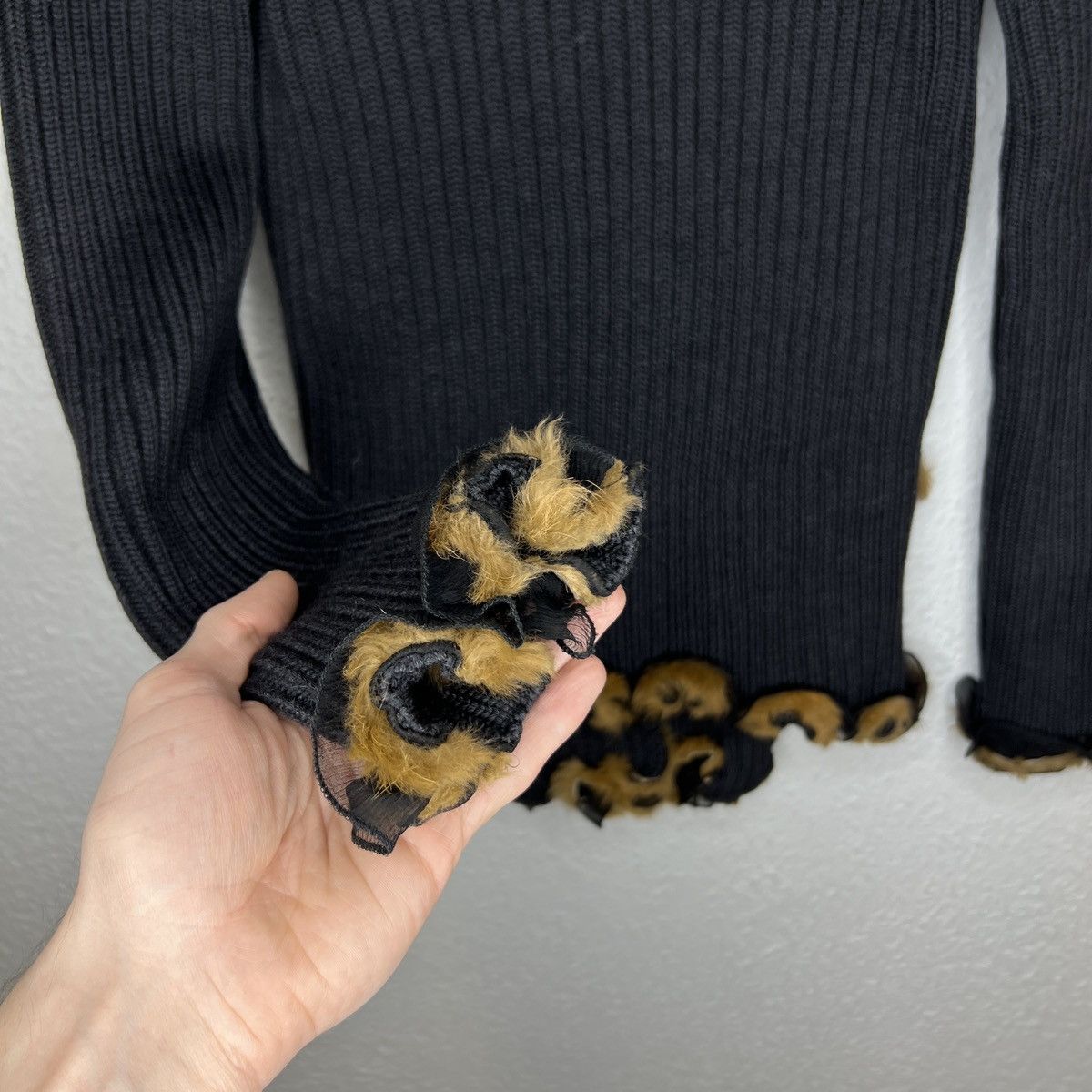 Jean Paul Gaultier Jean Paul Gaultier JPG Rabbit Fur Cardigan Knitwear Black Size M / US 6-8 / IT 42-44 - 10 Thumbnail