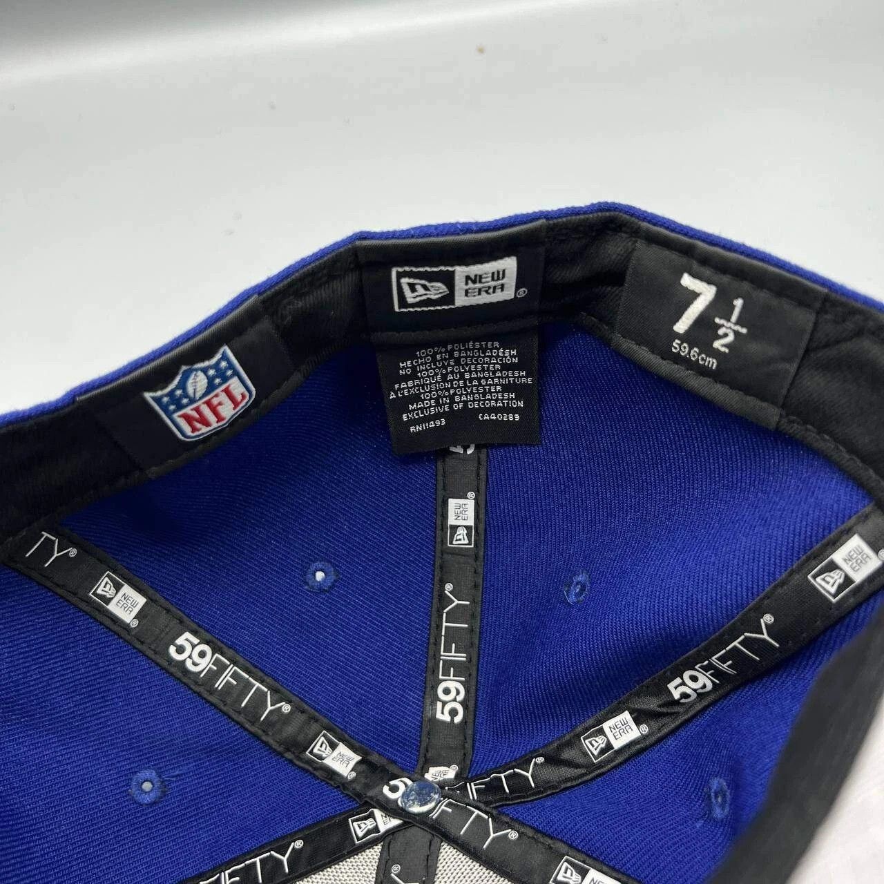 New Era Las Vegas Raiders Hat Men 7 1/2 59Fifty New Era NFL Fitted Size ONE SIZE - 4 Thumbnail
