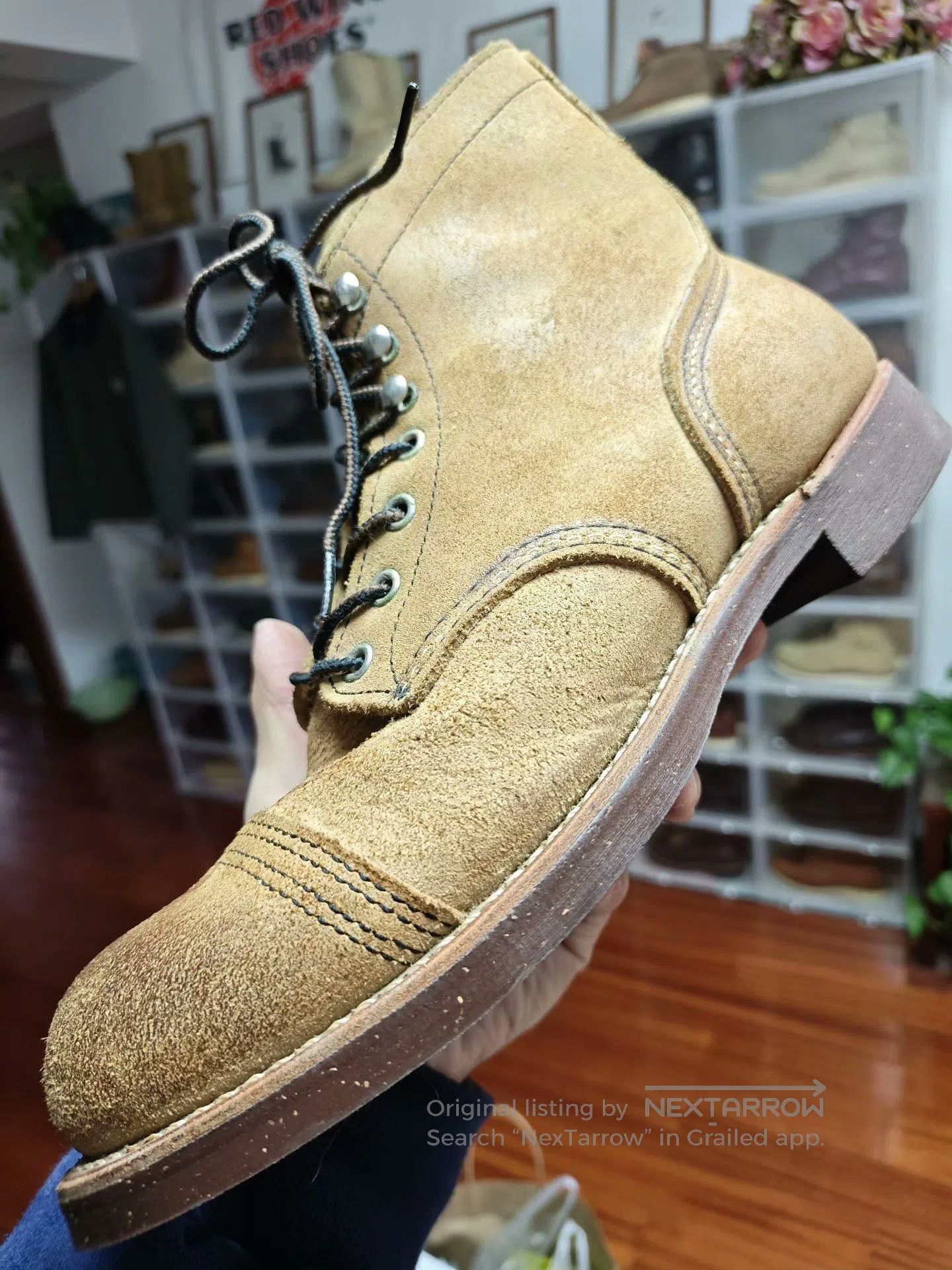 Red Wing Red Wing 8113 Caramel Suede Boot. Size US 8.5 / EU 41-42 - 3 Thumbnail