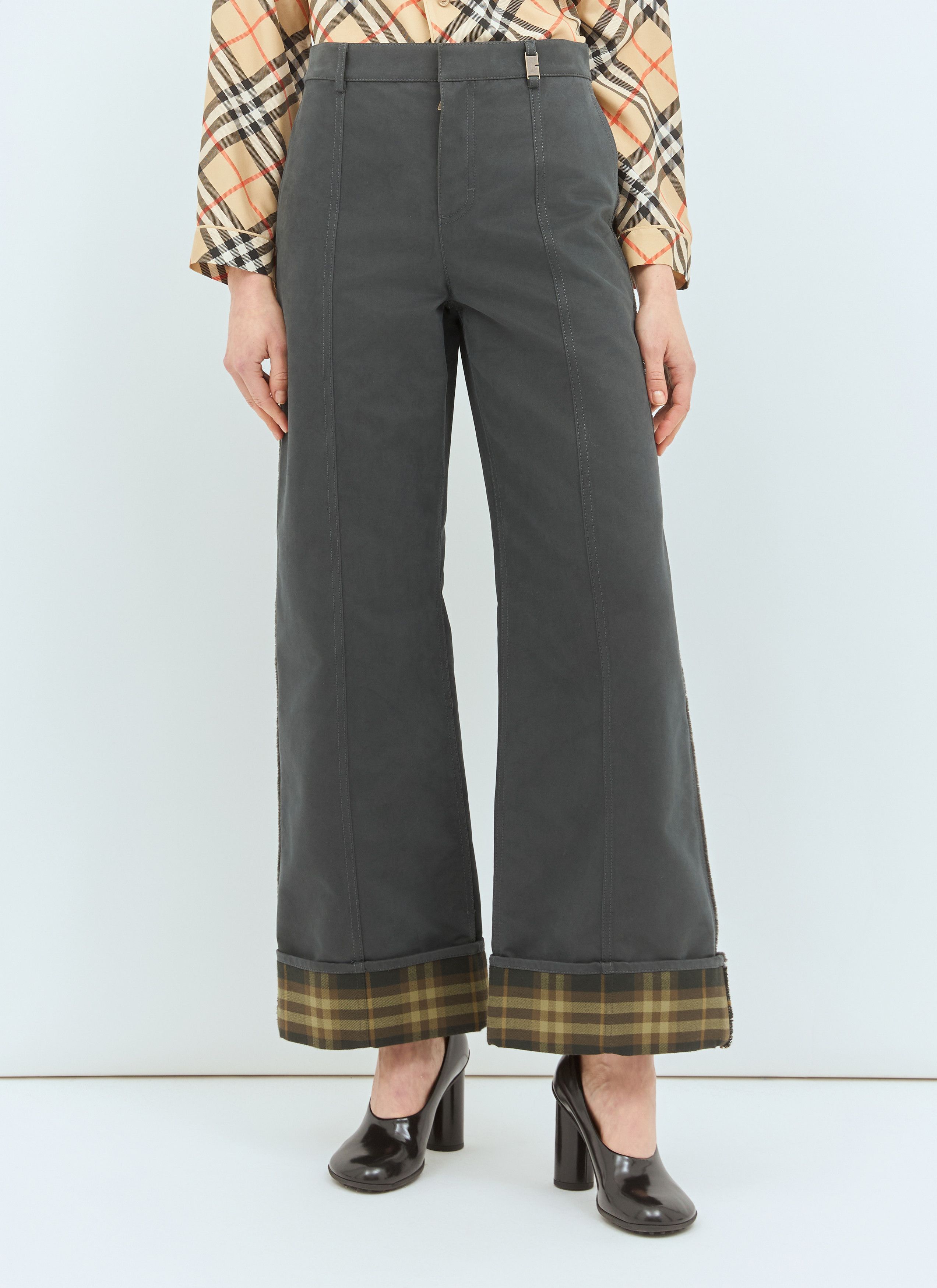 Burberry Burberry Trousers With B Shield Emblem In Lyocell