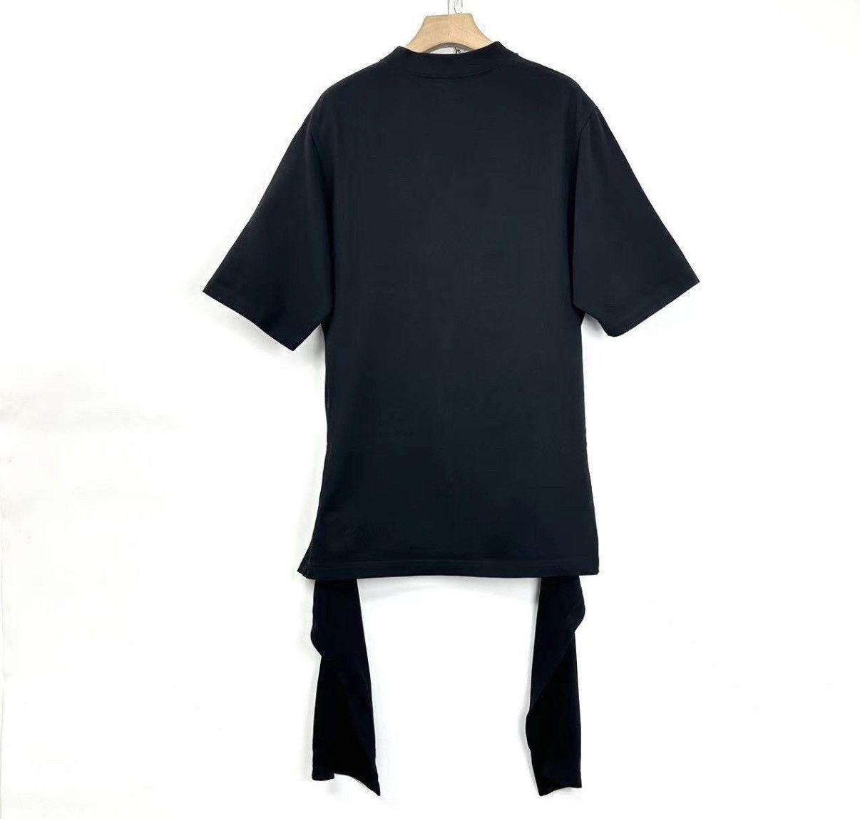 Balenciaga Balenciaga/Black High-Low Irregular Short Sleeve K12 Size US M / EU 48-50 / 2 - 2 Thumbnail