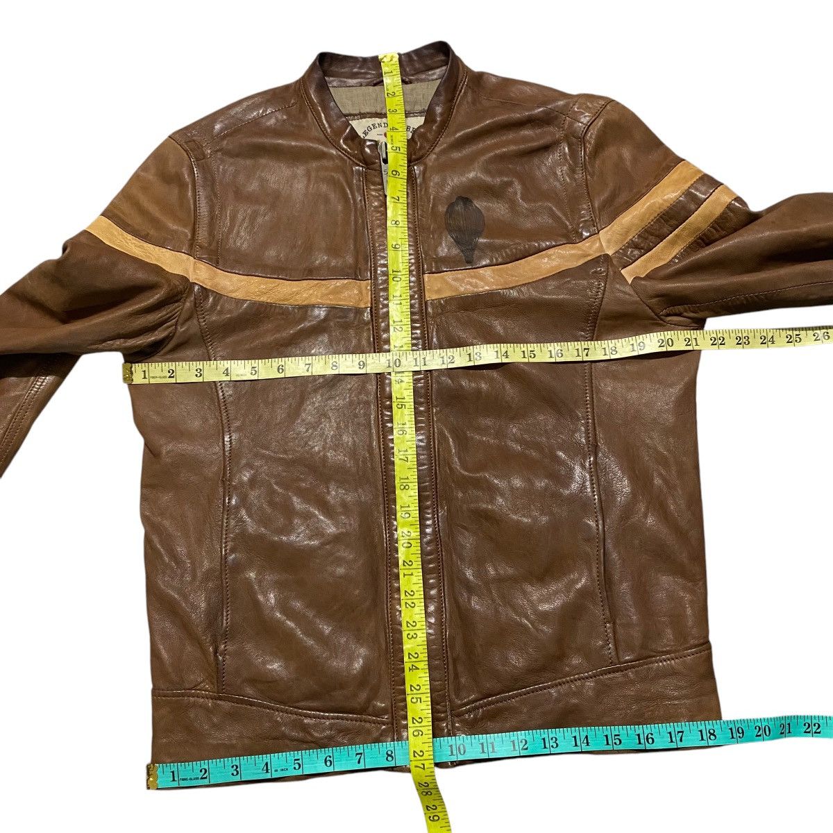 Chevignon Vintage Chevignon Leather Jacket Cafe Racer Brown Patina Size US L / EU 52-54 / 3 - 21 Thumbnail