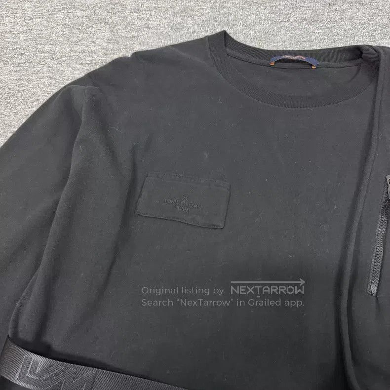 Louis Vuitton Louis Vuitton Black Asymmetric Stacked Pocket Belted Long Size US XL / EU 56 / 4 - 4 Thumbnail