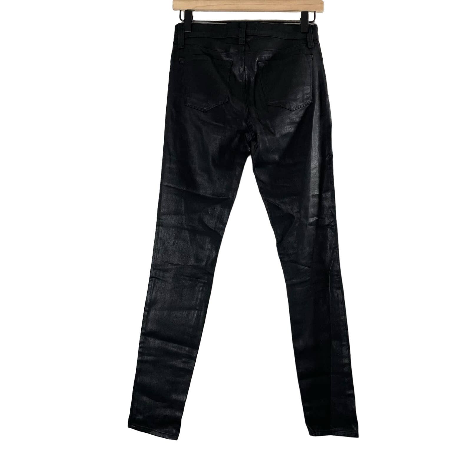 J Brand J Brand Black Super Skinny Coated Lacquer Jeans - Size 26 Size 26" / US 2 / IT 38 - 9 Thumbnail