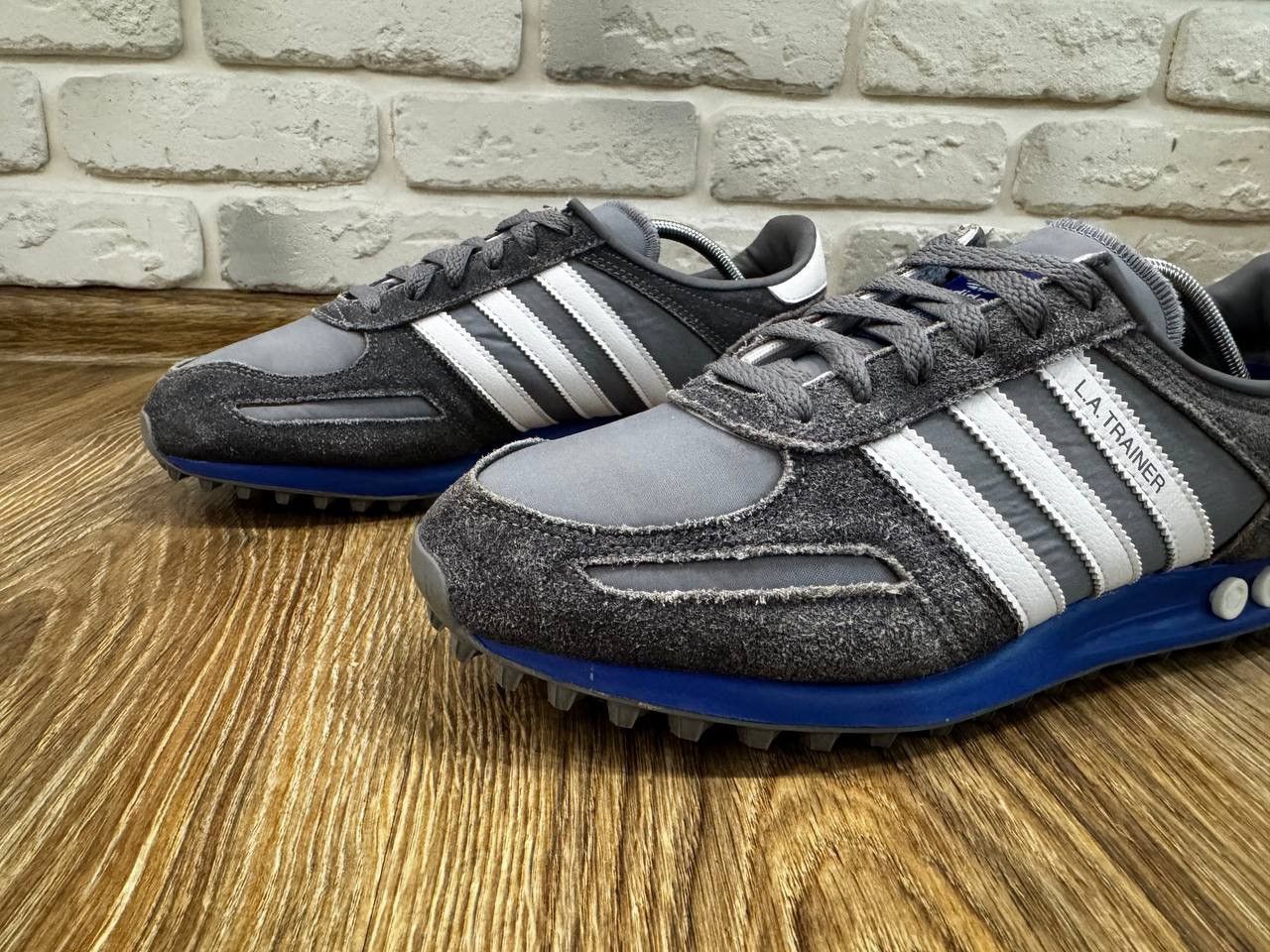 Adidas Adidas La Trainer Retro Sneakers Grey Trainers Size US 9.5 / EU 42-43 - 10 Thumbnail