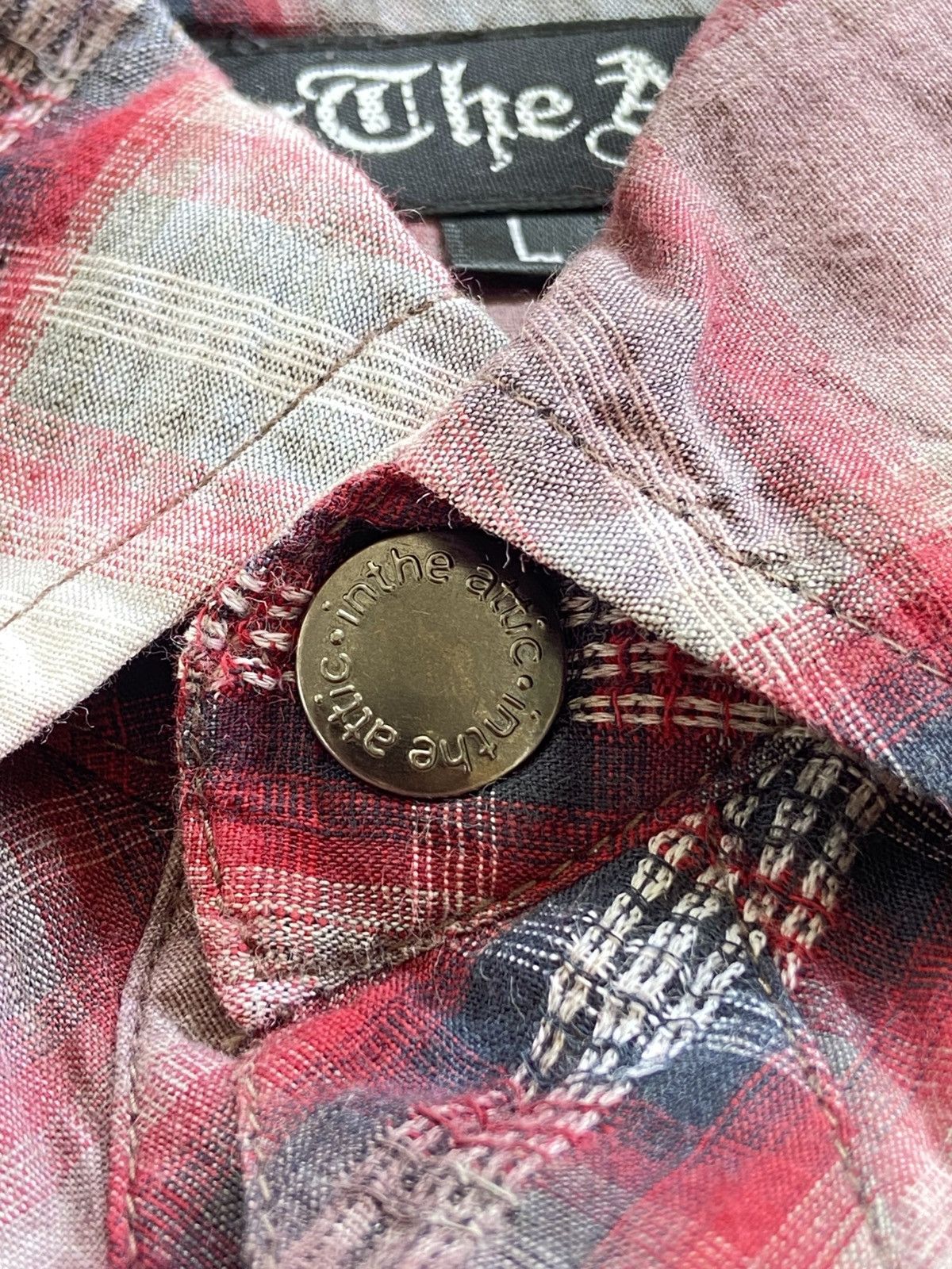 14th Addiction 2000s In the Attic - Vkei Style Smoke Wash Snap Button Shirt Size US L / EU 52-54 / 3 - 14 Thumbnail