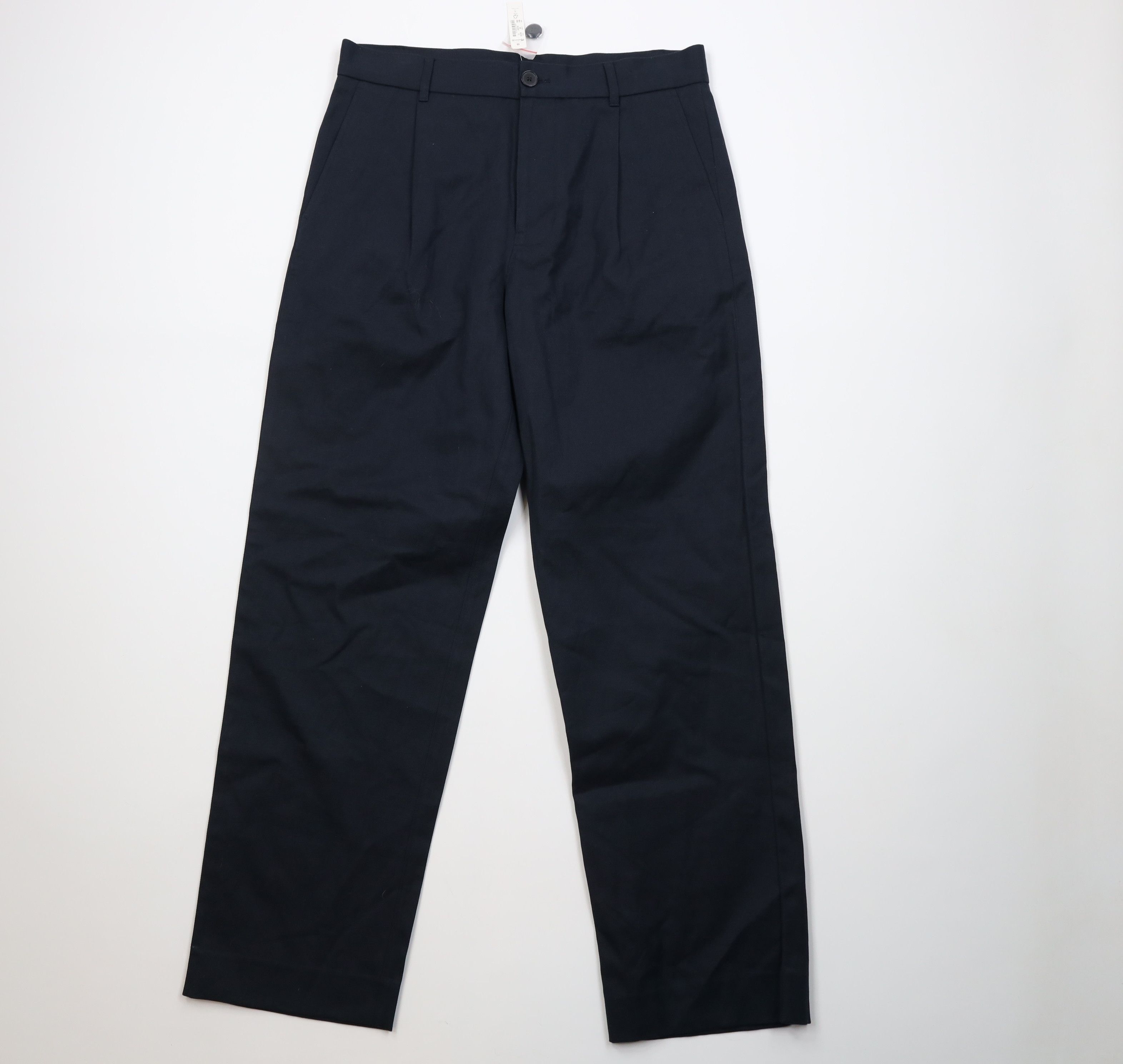 Madewell New Madewell Cotton Linen Twill Pleated Trousers Pants Blue Size US 32 / EU 48 - 1 Thumbnail