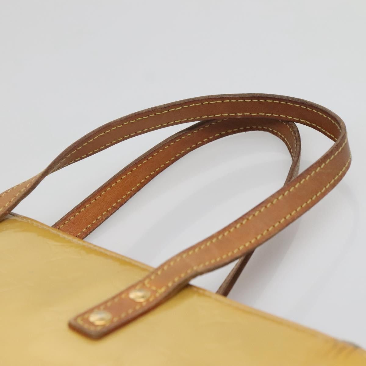 Louis Vuitton LOUIS VUITTON Monogram Vernis Reade MM Hand Bag Beige M91141 Size ONE SIZE - 8 Thumbnail