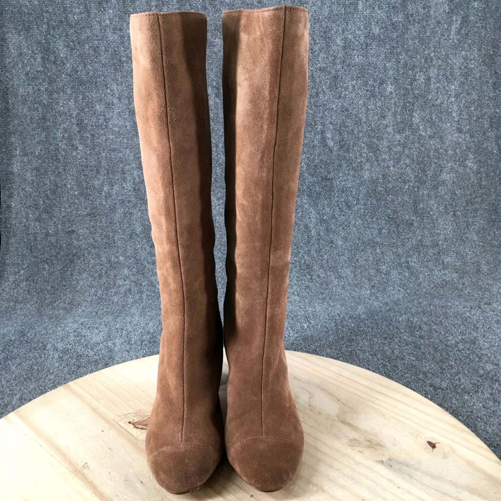 Gap GAP Boots Womens 8 Tobacco Tall Back Zip Riding Boot Brown Fabric Block Heels Size US 8 / IT 38 - 6 Thumbnail