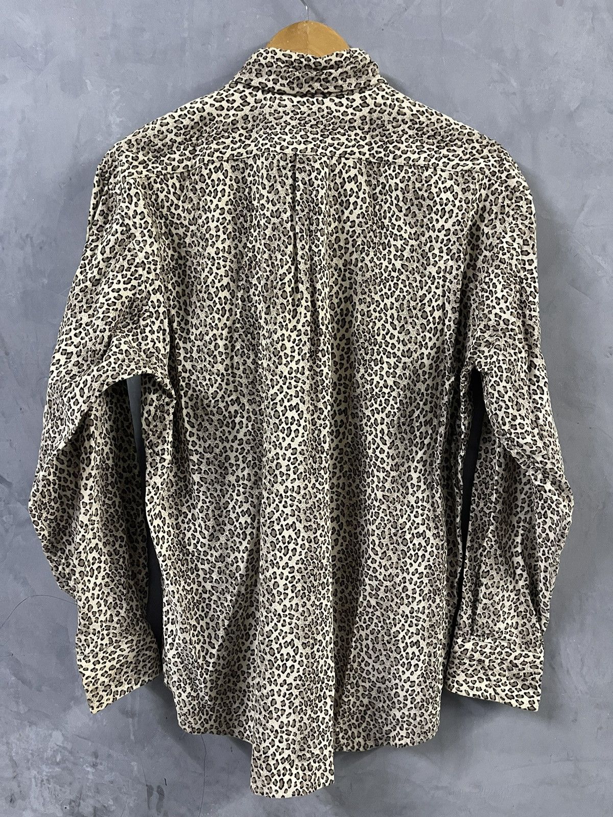 Japanese Brand ACOUSTIC - Vintage Leopard Printed Shirt Size US L / EU 52-54 / 3 - 4 Thumbnail