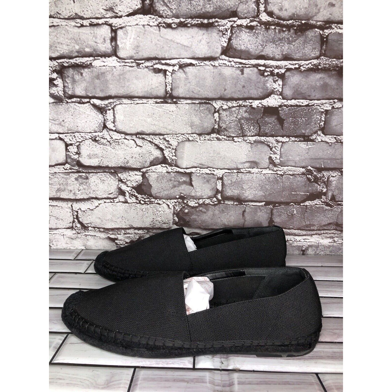 Banana Republic Banana Republic Black Canvas Fabric Slip On Espadrilles Loaf Size US 8 / IT 38 - 16 Thumbnail