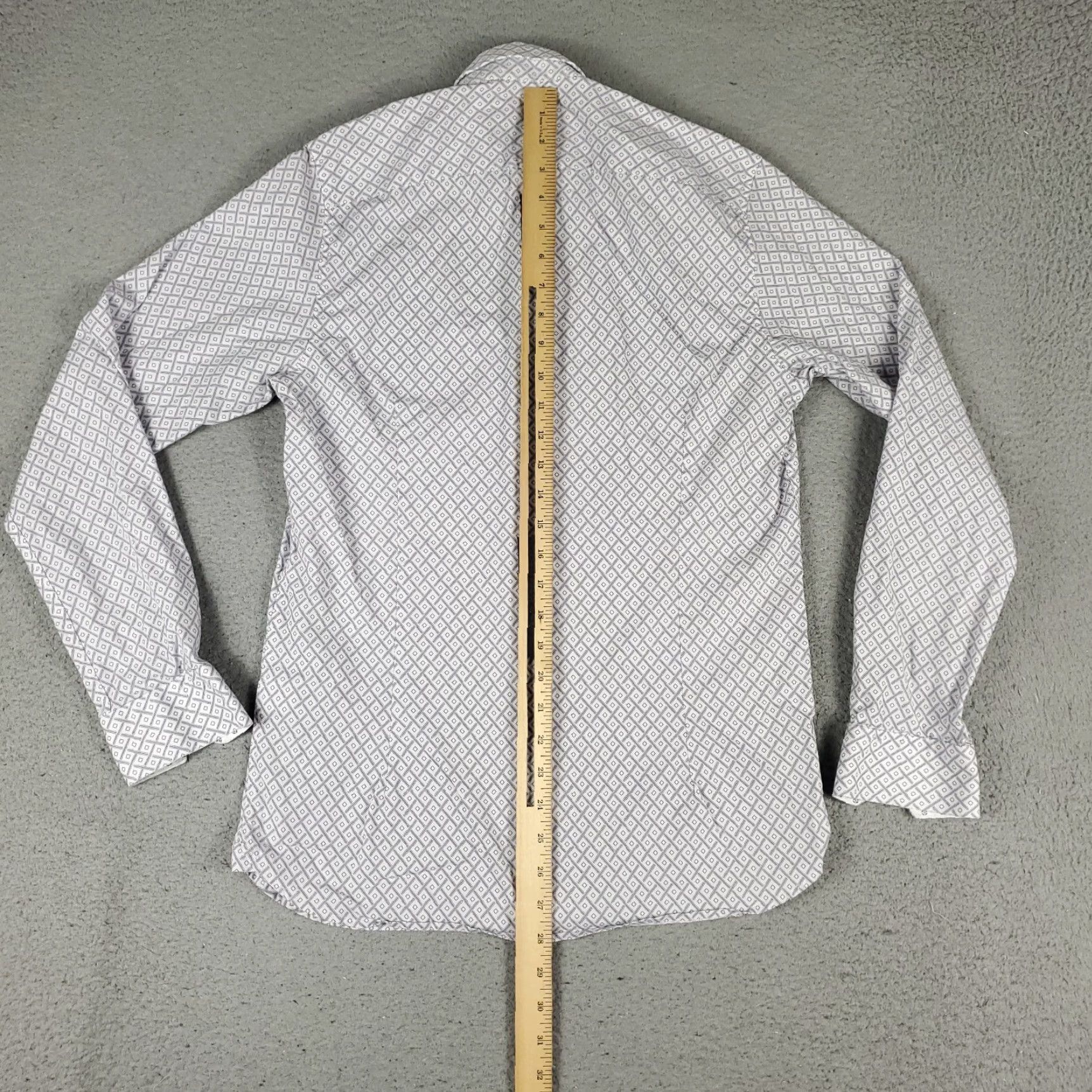 Ted Baker Ted Baker Shirt Gray Geometric Button Up Long Sleeve Adult Size 3 Mens Size US S / EU 44-46 / 1 - 6 Thumbnail