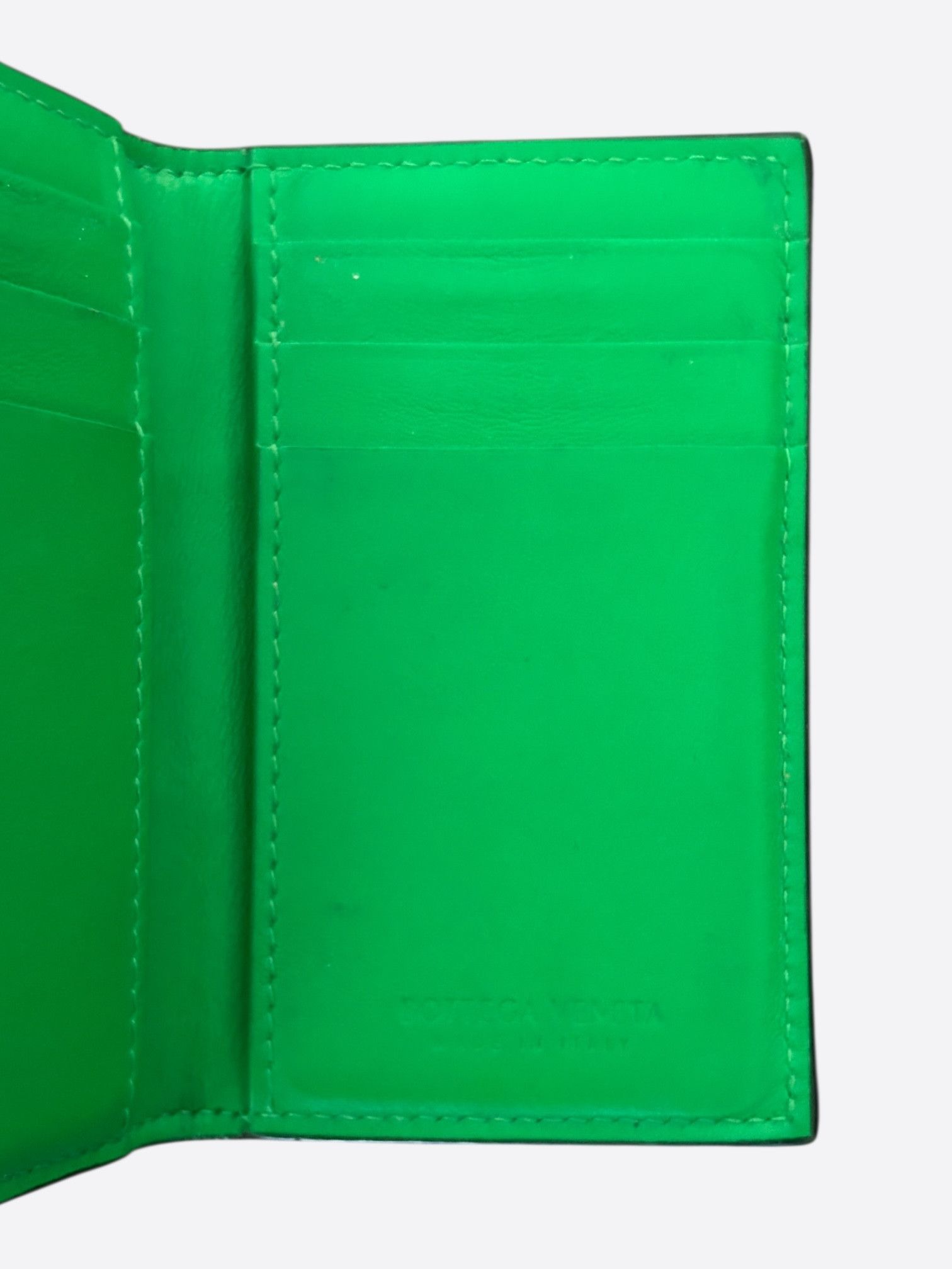 Bottega Veneta Bottega Veneta Green Intrecciato Leather Cassette Card Case Size ONE SIZE - 4 Thumbnail