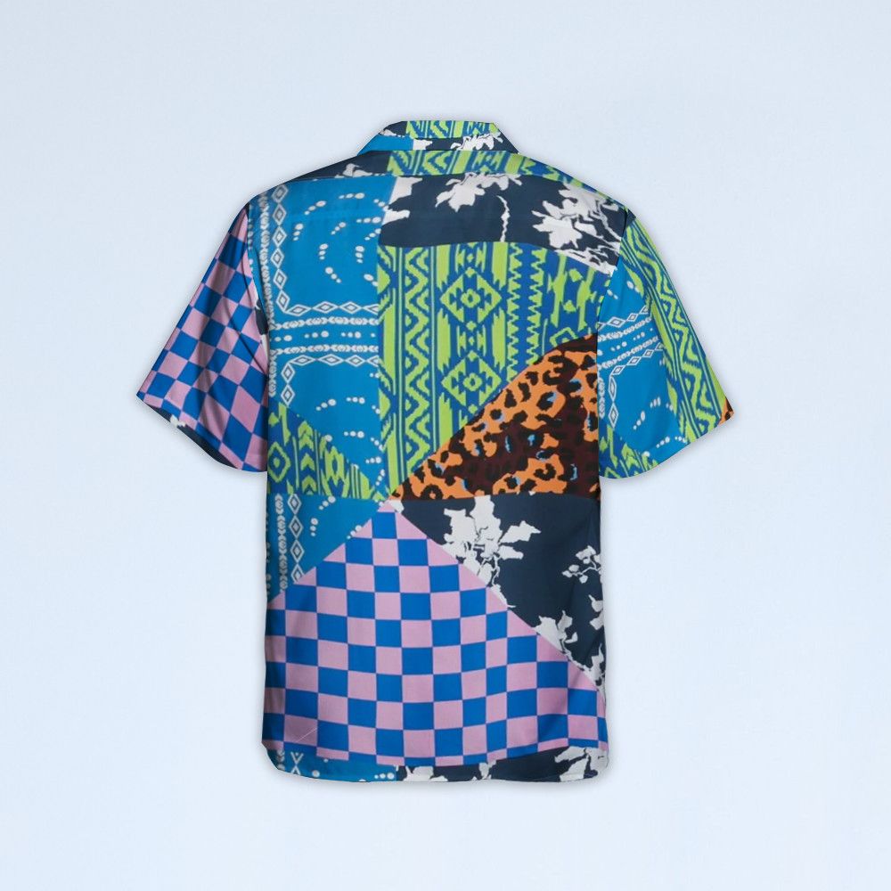 Designer Men's Mixed Print Shirt – Eclectic Style with a Modern Edge Size US S / EU 44-46 / 1 - 3 Thumbnail