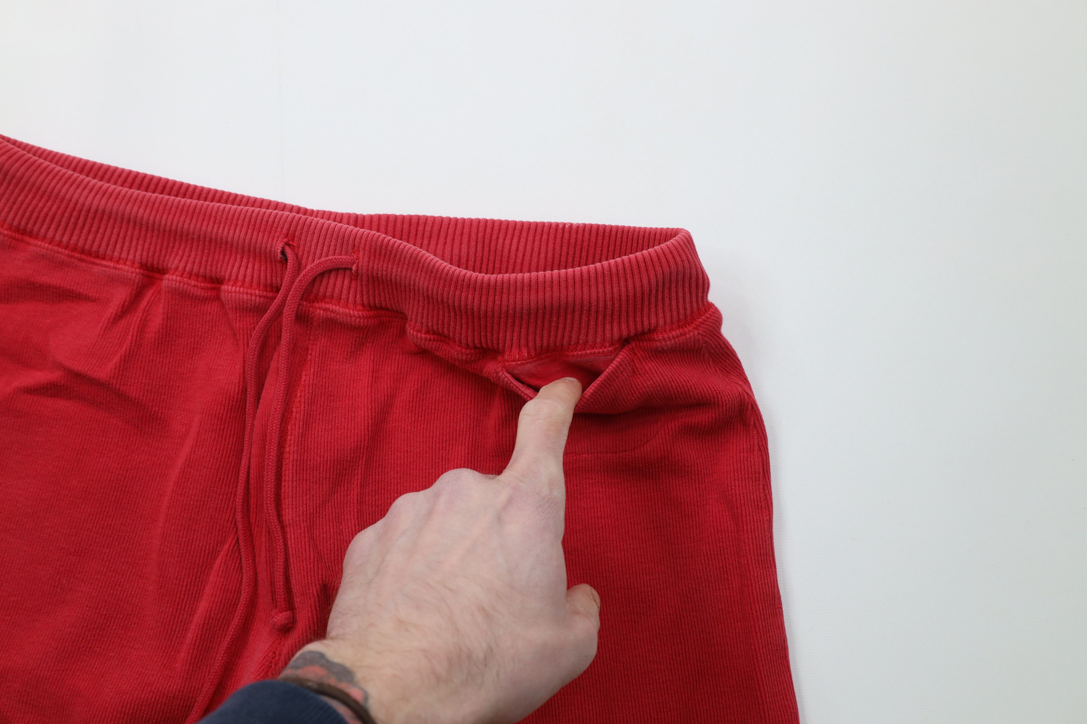 Vintage Vintage 90s Y2K Streetwear Ribbed Knit Wide Leg Pants Size 32" / US 10 / IT 46 - 9 Thumbnail