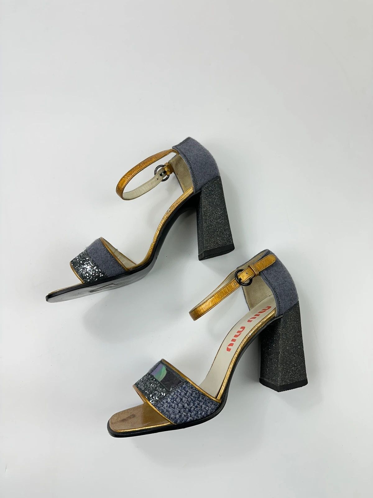 Miu Miu Miu Miu FW1998 PVC Coated Glitter Heels Pumps Shoes Size US 9 / IT 39 - 9 Thumbnail