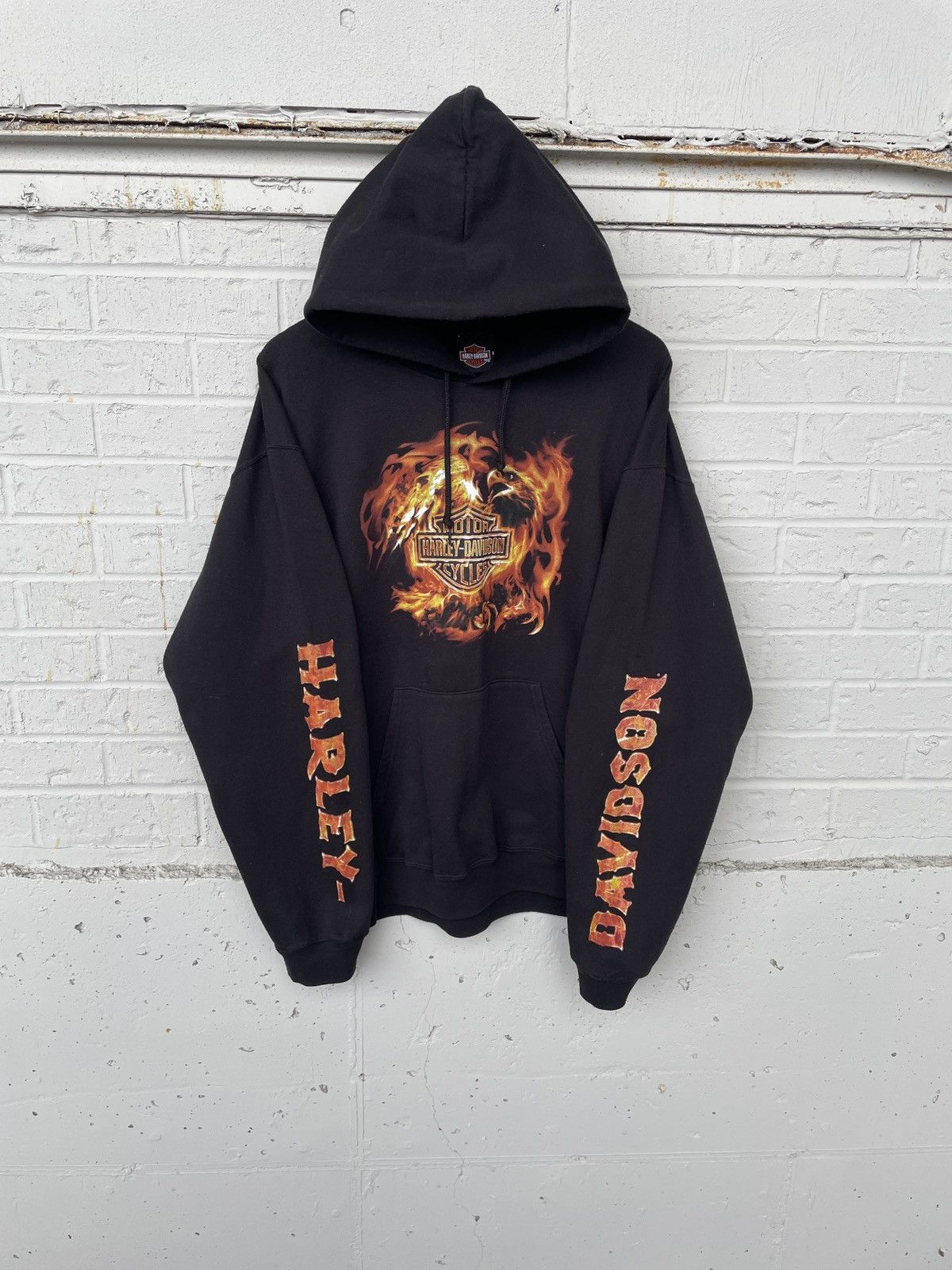 Harley Davidson Harley Davidson Flaming Phenix Hoodie Size US XL / EU 56 / 4 - 1 Thumbnail