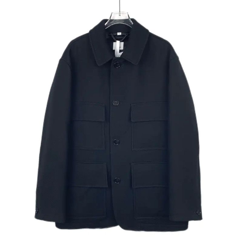 Burberry Burberry Black Wool Men's Coat Size US S / EU 44-46 / 1 - 1 Thumbnail