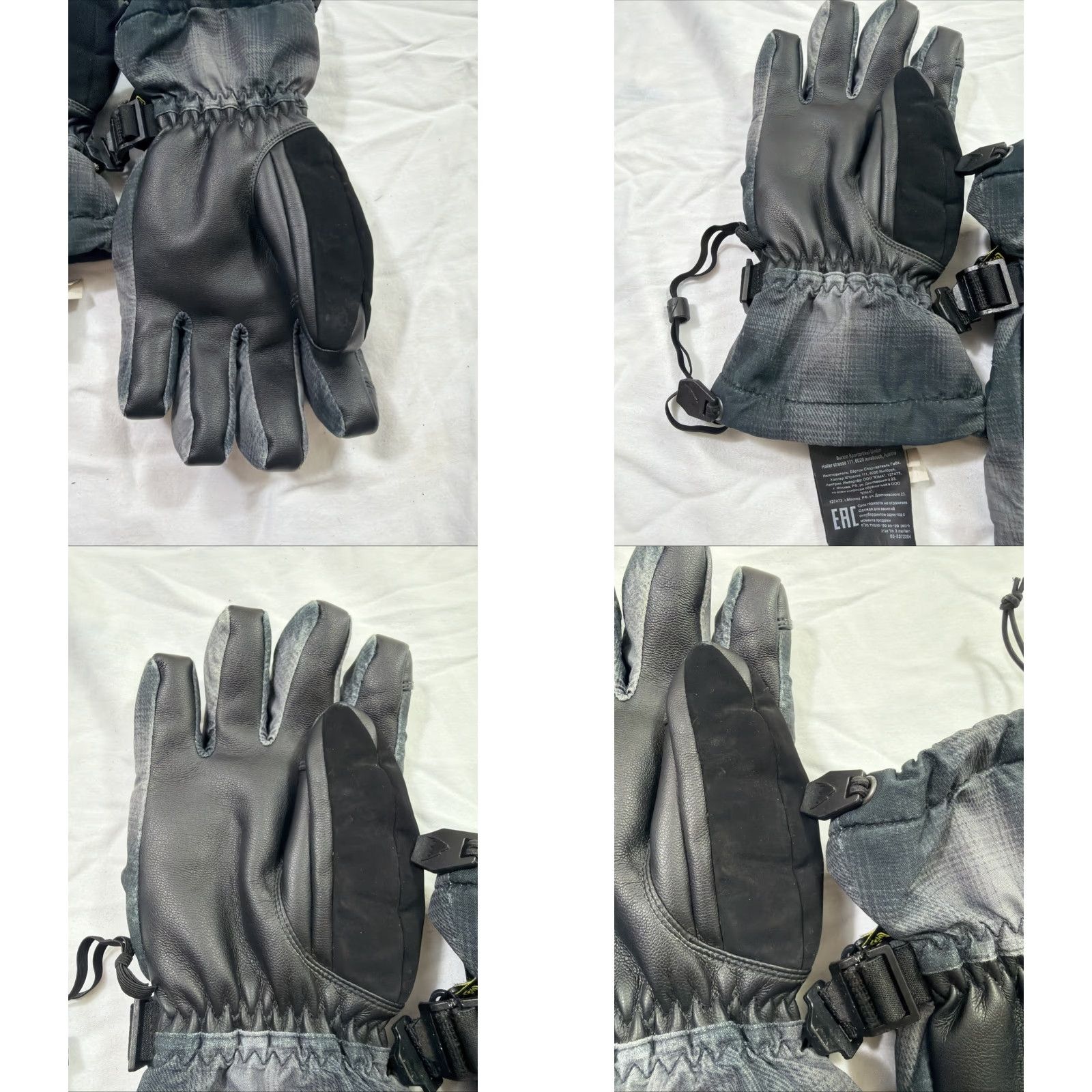 Burton VINTAGE Burton Men’s Small Gray Snowboarding gloves Gray Polyester Nylon Faux Leather Size ONE SIZE - 10 Thumbnail