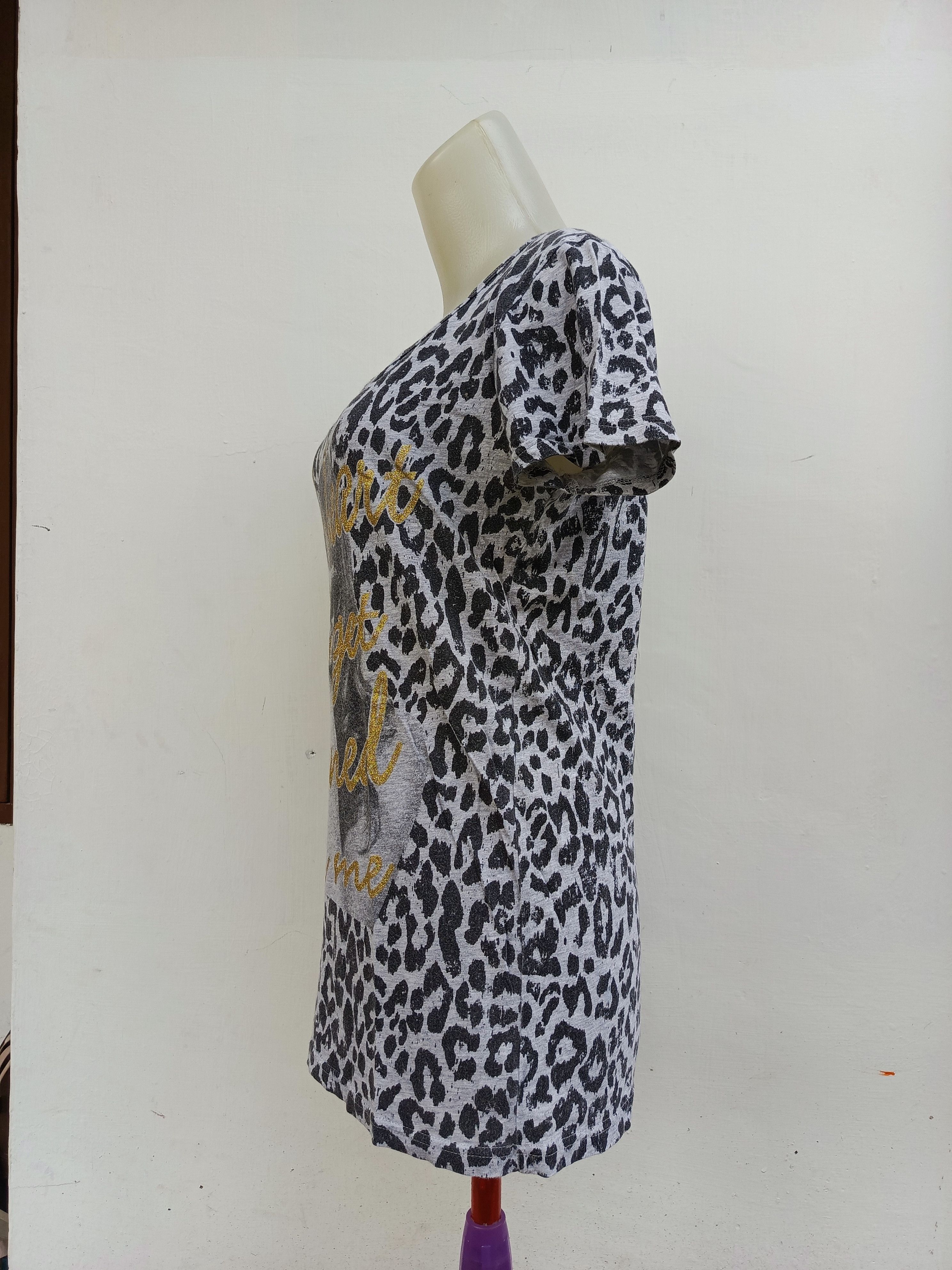 Japanese Brand Splurge Diva Parties Y2K Leopard Print Graphic T-Shirt Size L / US 10 / IT 46 - 5 Thumbnail