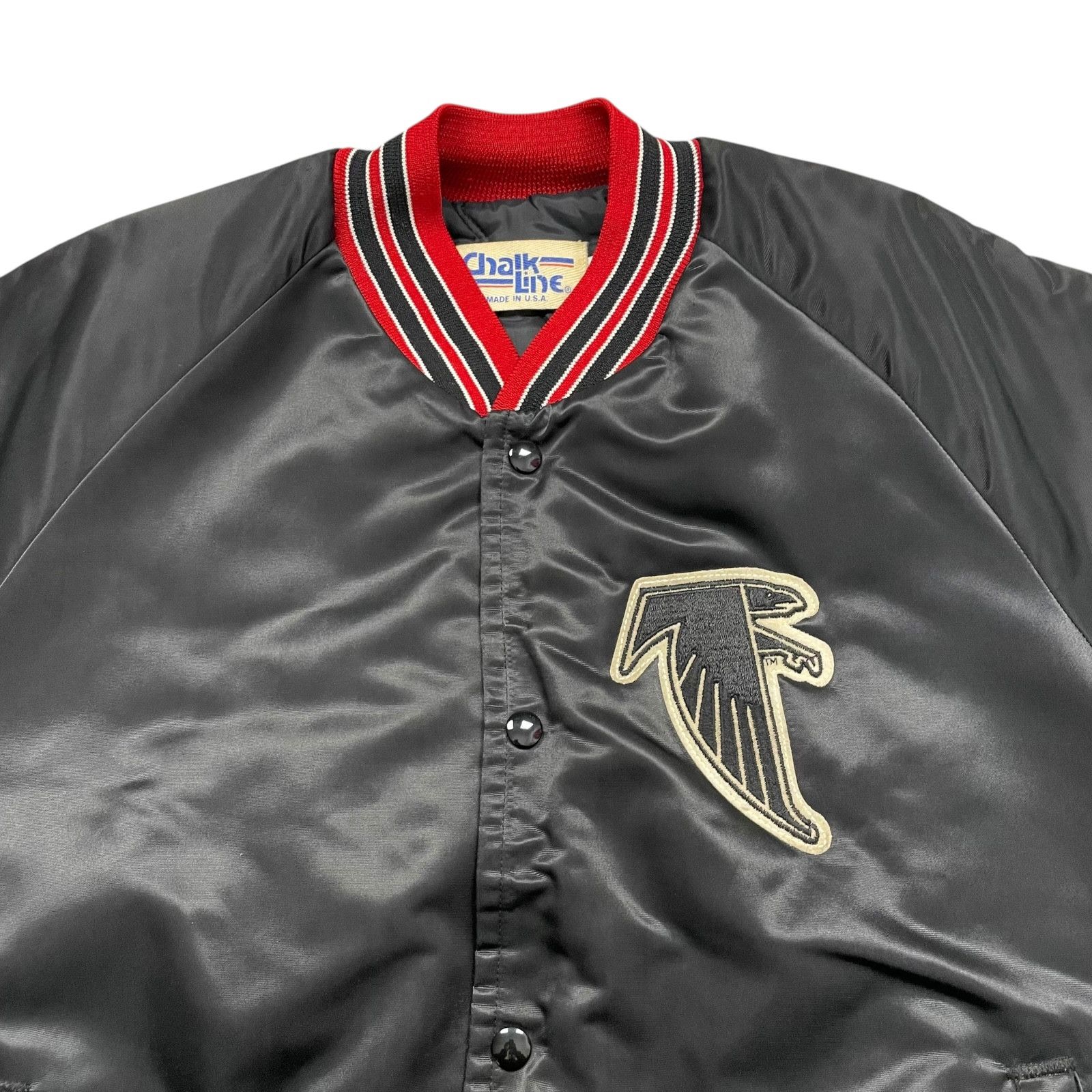 NFL VTG 90s ATLANTA FALCONS CHALK LINE SATIN JACKET SPELL OUT L Size US L / EU 52-54 / 3 - 4 Thumbnail