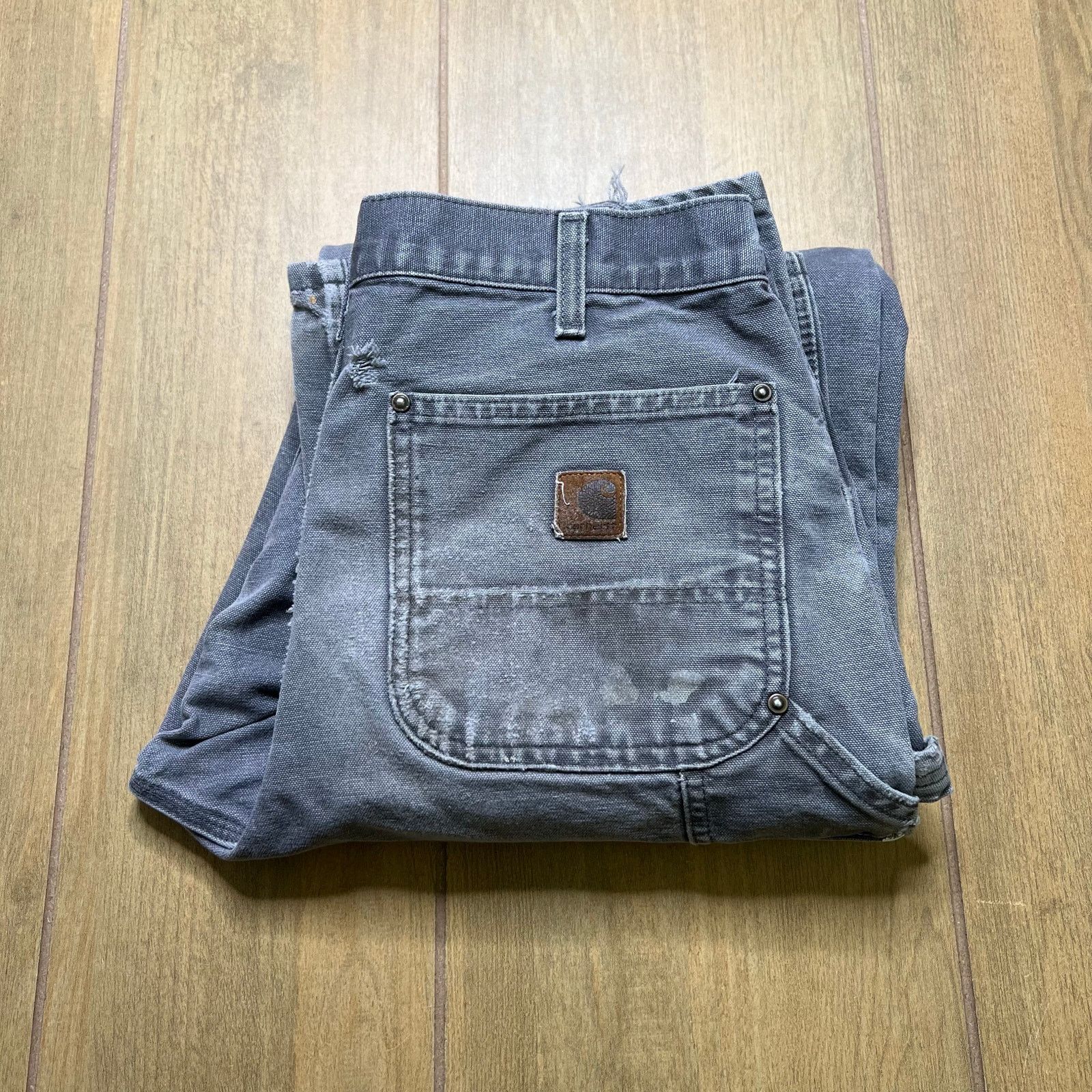 Carhartt Carhartt B139 GVL Gray Dungaree Double Knee Pants 32x32 Size US 32 / EU 48 - 1 Thumbnail