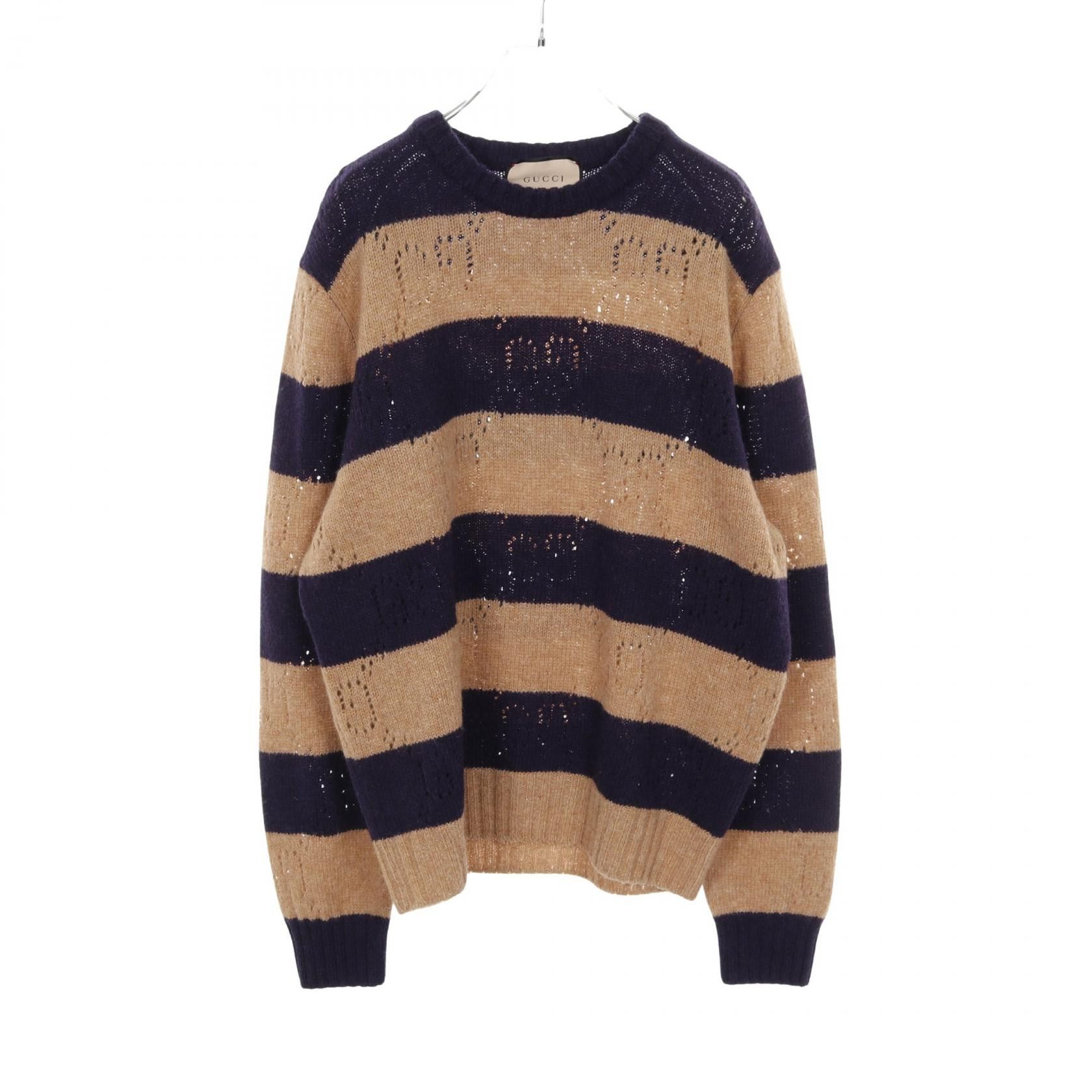 Gucci Gucci GG Pattern Wool Knitwear Cotton Tops 645293 DUTY FREE