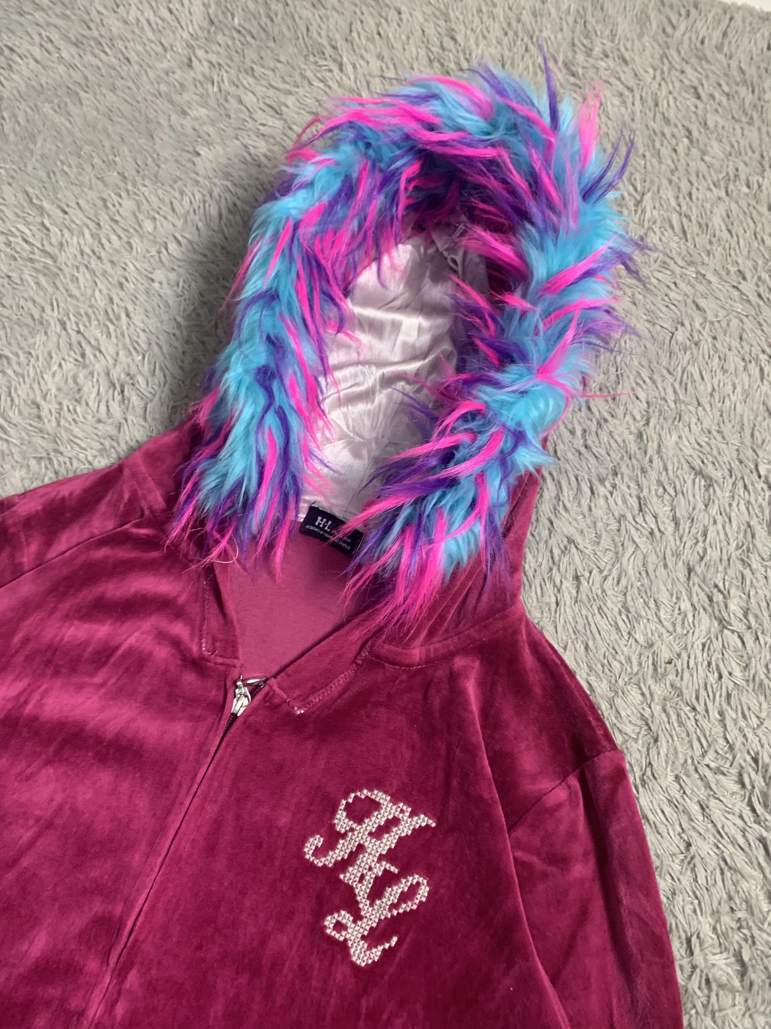 Japanese Brand HL By Henri - Luc Chapus Zip Faux Fur Hoodie Size US M / EU 48-50 / 2 - 2 Thumbnail