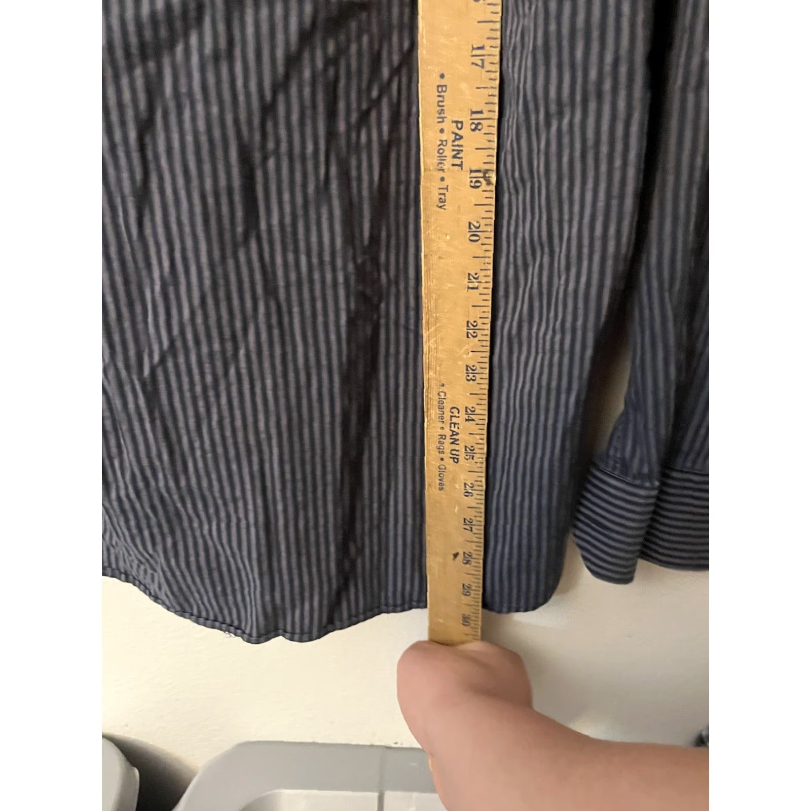 Banana Republic Banana Republic Gray Black Striped Long Sleeve Button-Up Shirt Large Size US L / EU 52-54 / 3 - 4 Thumbnail