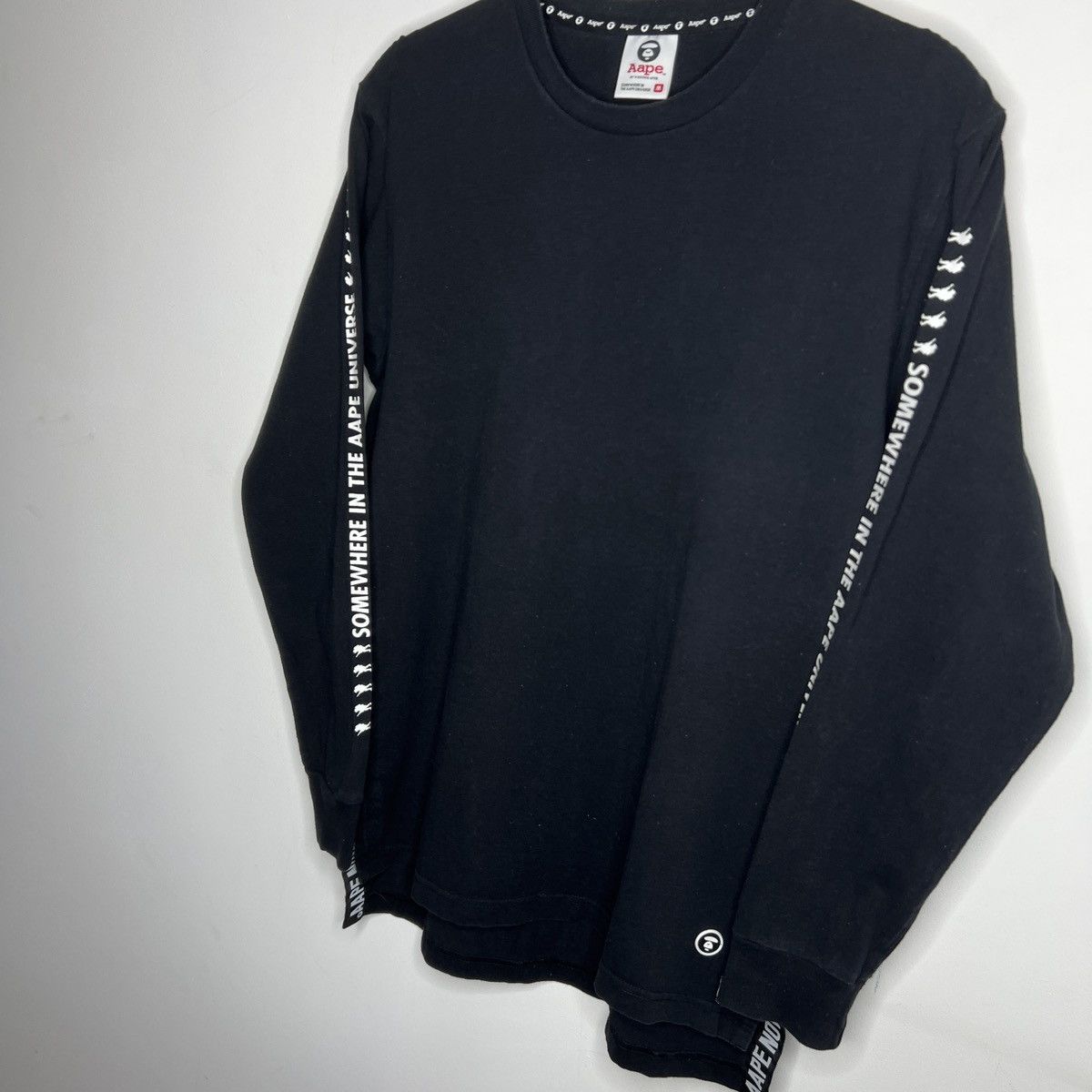 Aape Aape Long Sleeve Tee Tshirt Black Bathing Ape Size US M / EU 48-50 / 2 - 2 Thumbnail
