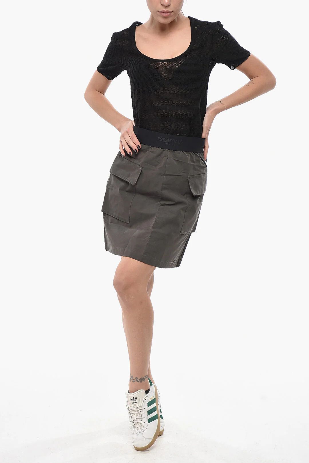 Fear of God og1mm0326 Cargo Mini Skirt in Grey Size 28" / US 6 / IT 42 - 4 Thumbnail