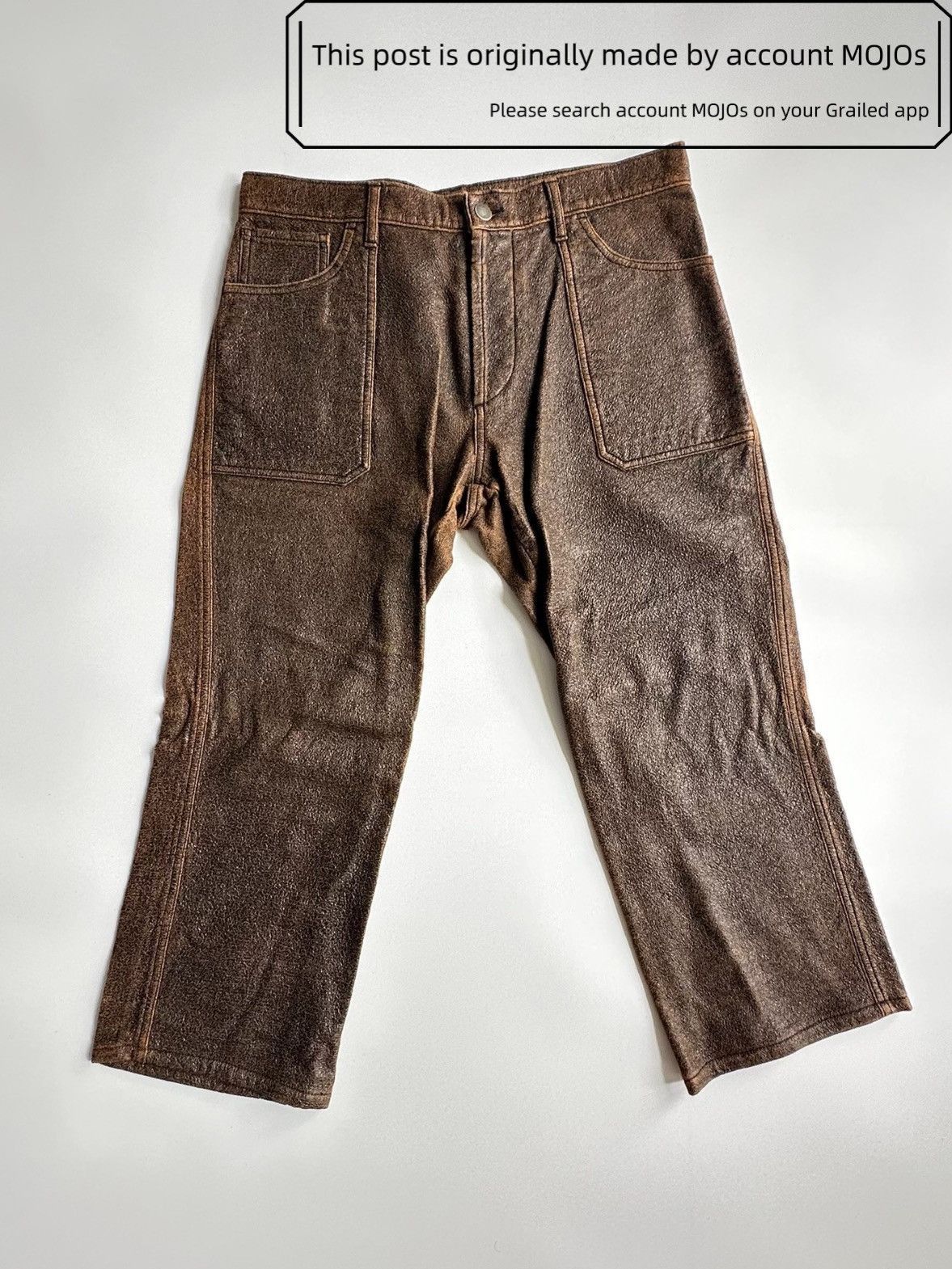 Maison Margiela Sz 46 Maison Martin Margiela Waxed Cropped Pants mojos003826 Size US 30 / EU 46 - 1 Thumbnail