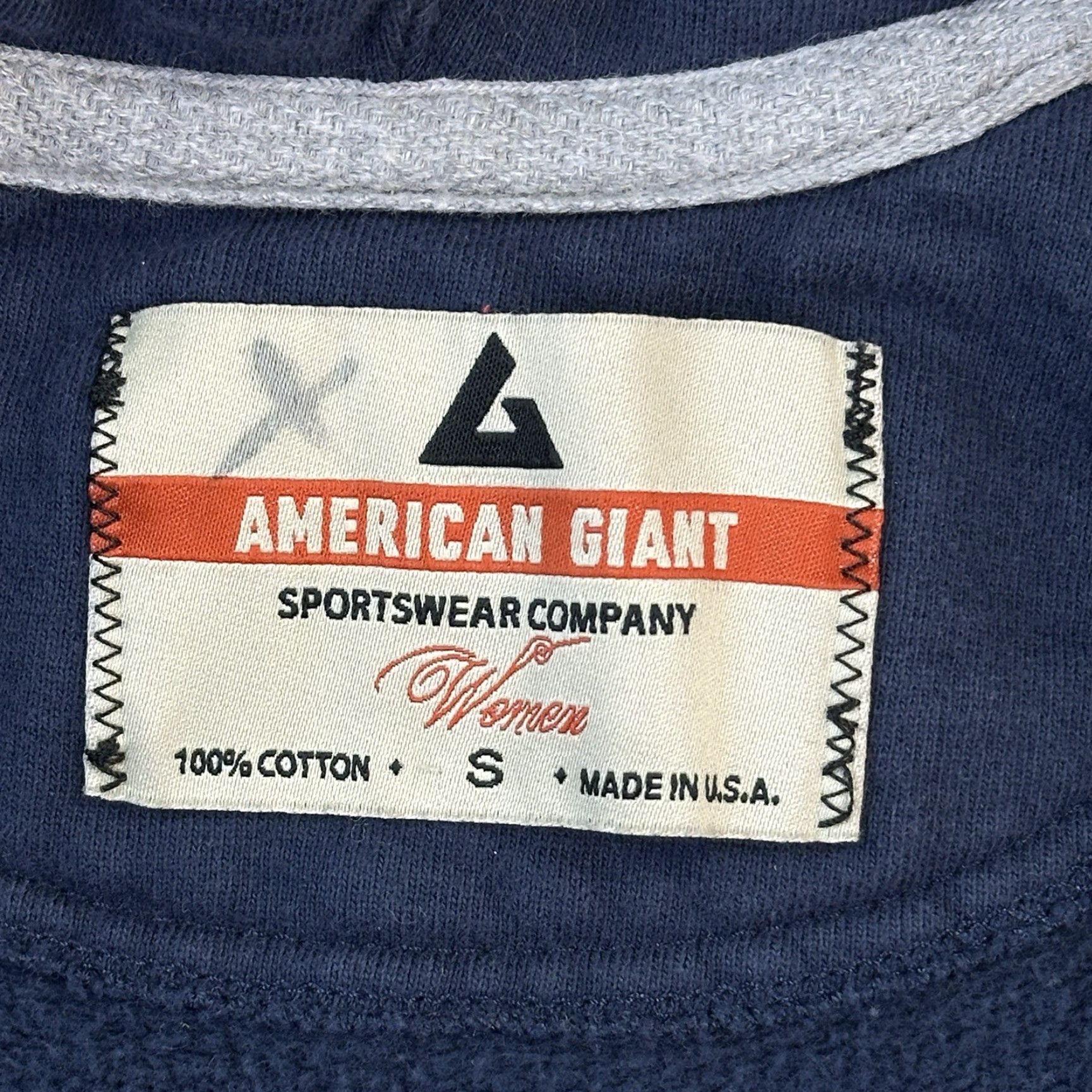 Vintage American Giant Hoodie Women's Small Blue Full Zip Heavyweight Workwear USA Made Size S / US 4 / IT 40 - 6 Thumbnail