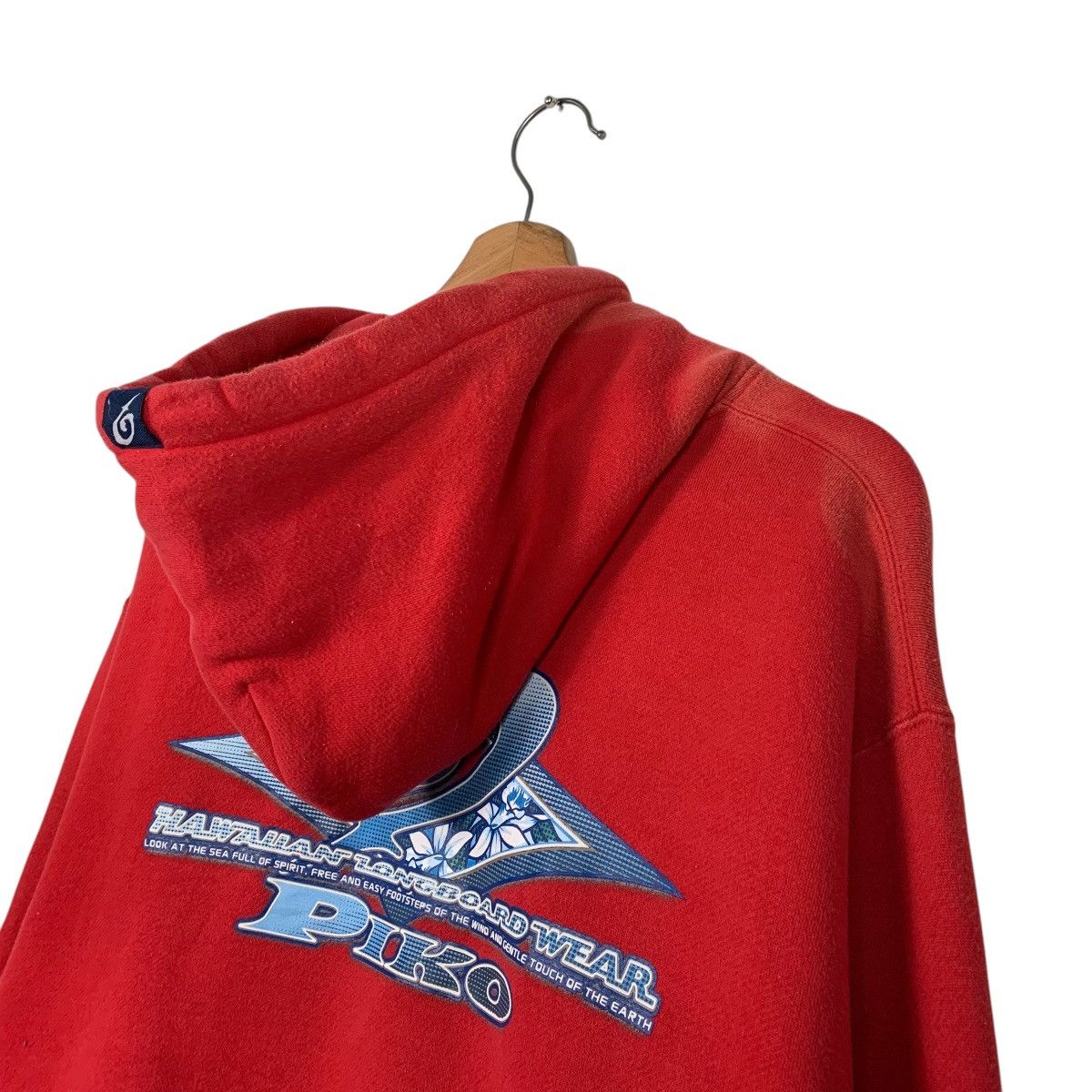 Japanese Brand Piko Hawaian Red Pullover Hoodie Size US L / EU 52-54 / 3 - 9 Thumbnail