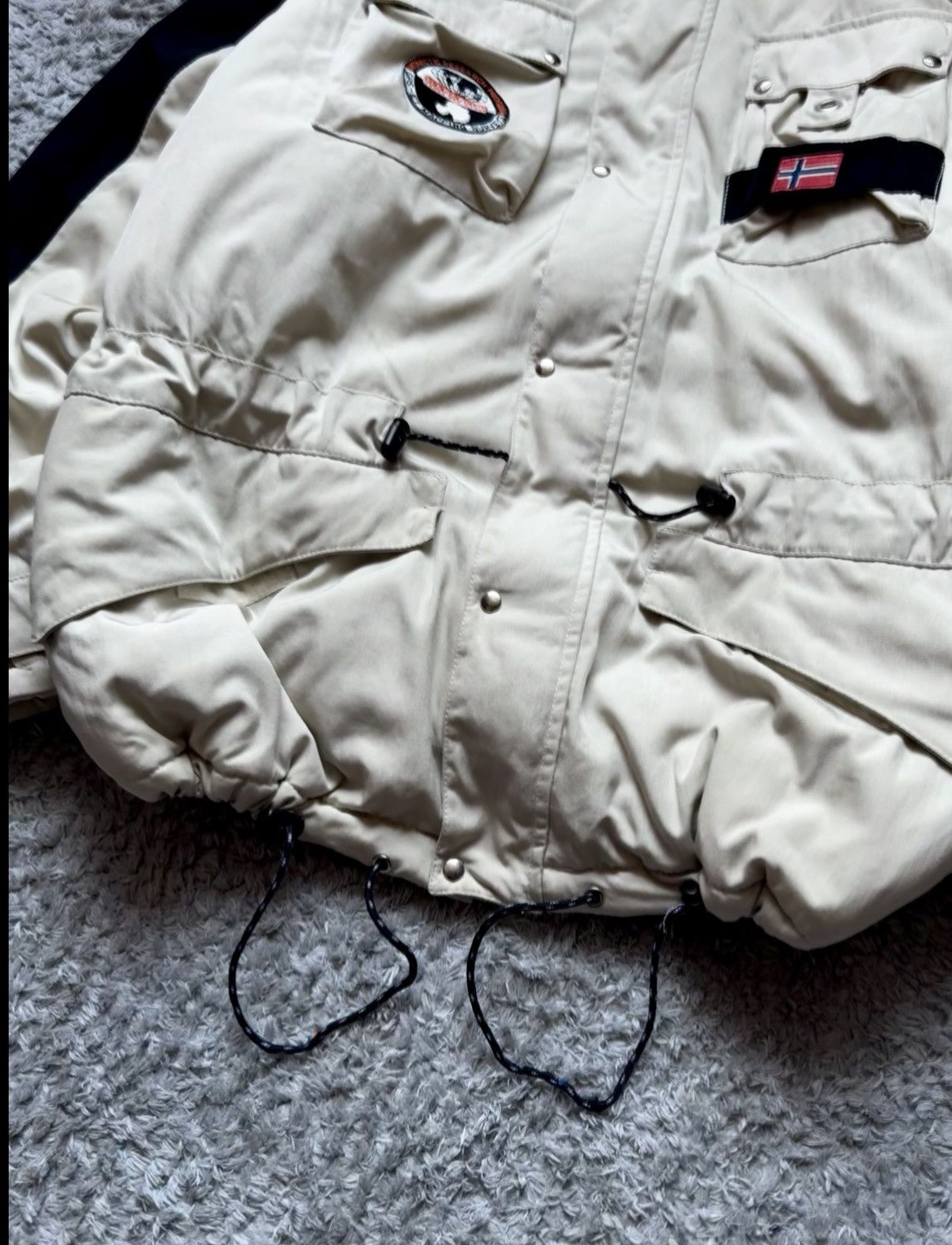 Napapijri 00s Napapijri Jacket Rare Big Logo Puffer Vintage Retro Size US XL / EU 56 / 4 - 4 Thumbnail