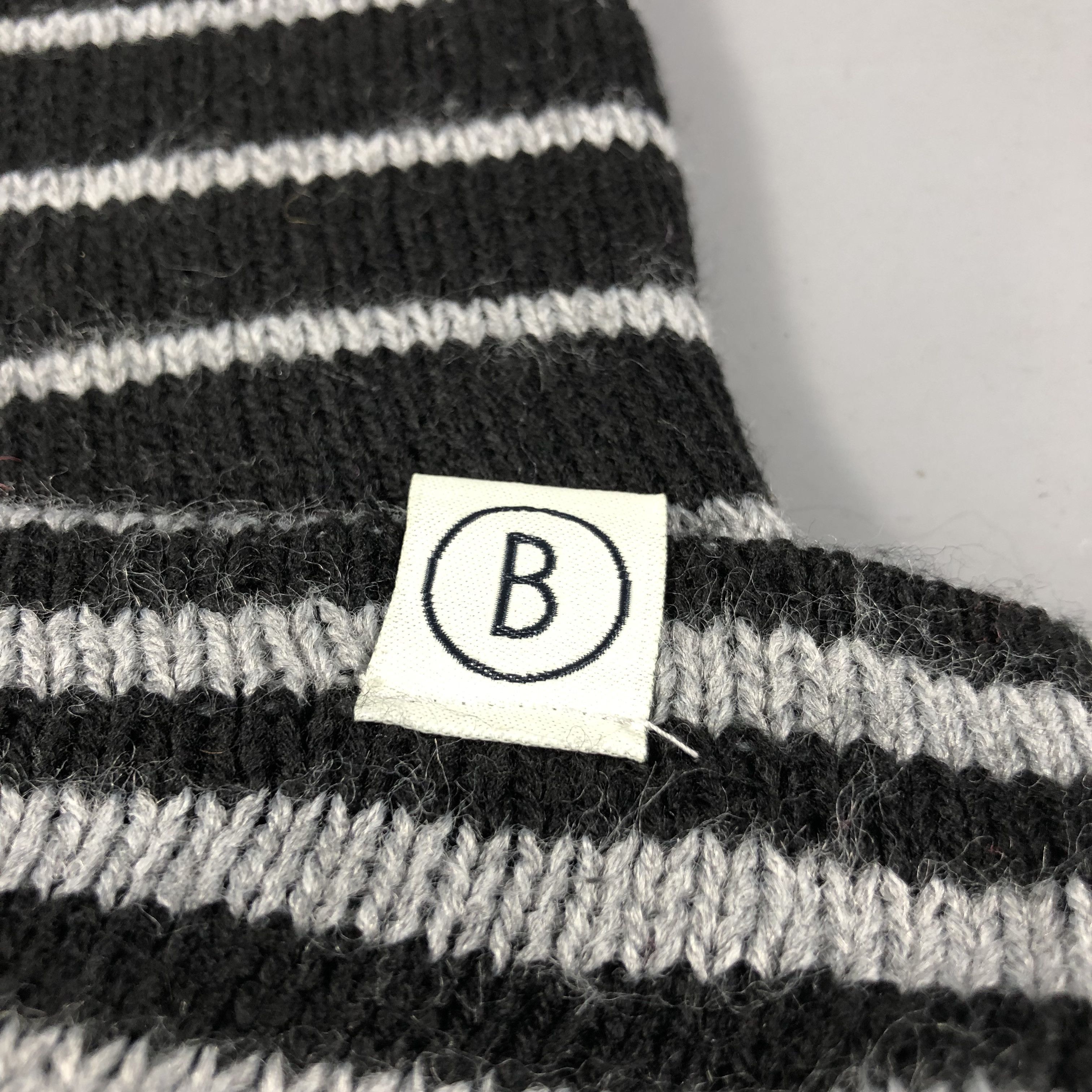 Vintage B Striped Slouchy Beanie Snowcap Snow Hat B894 Size ONE SIZE - 4 Thumbnail